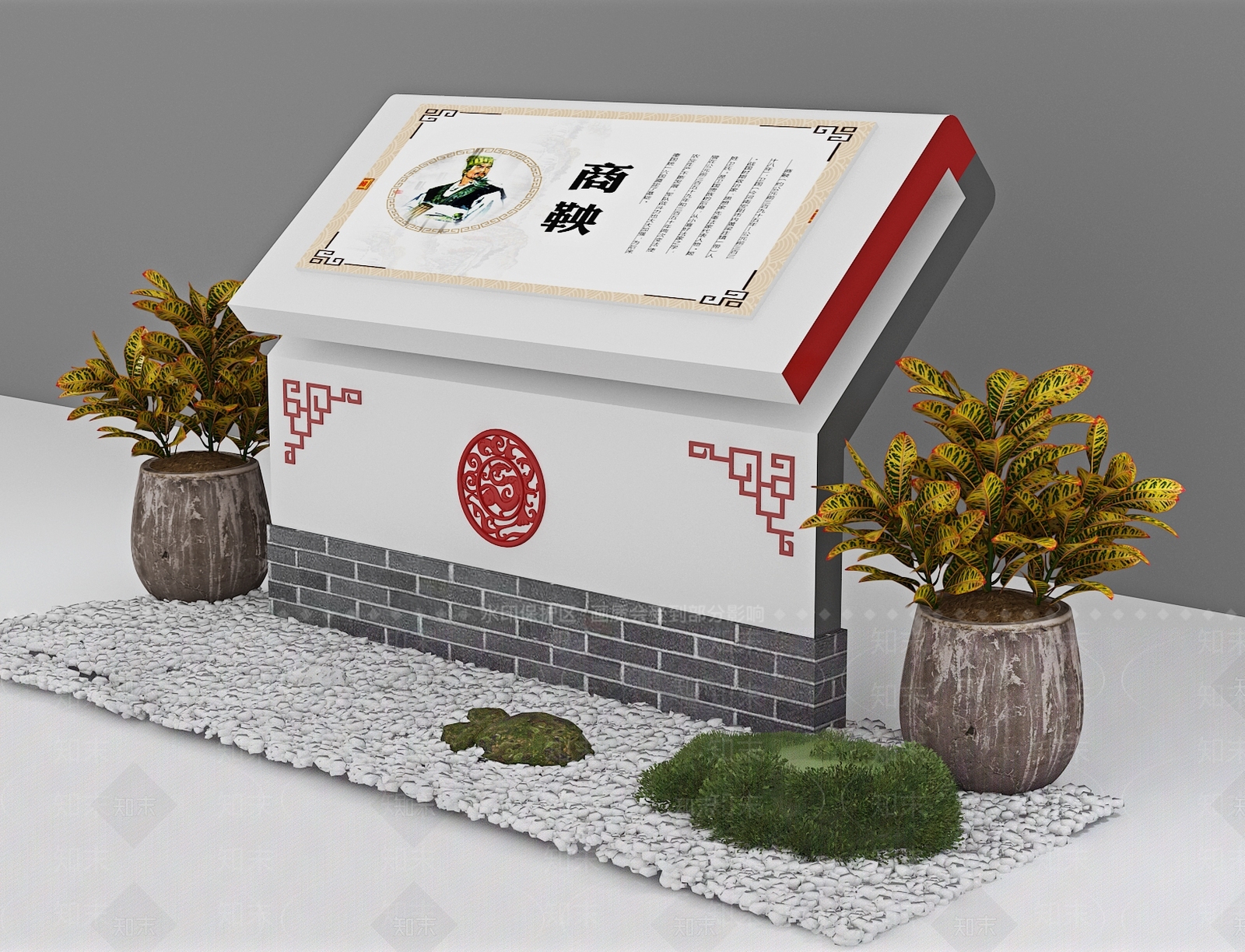 现代索引导视牌3D模型下载【ID:1132194920】