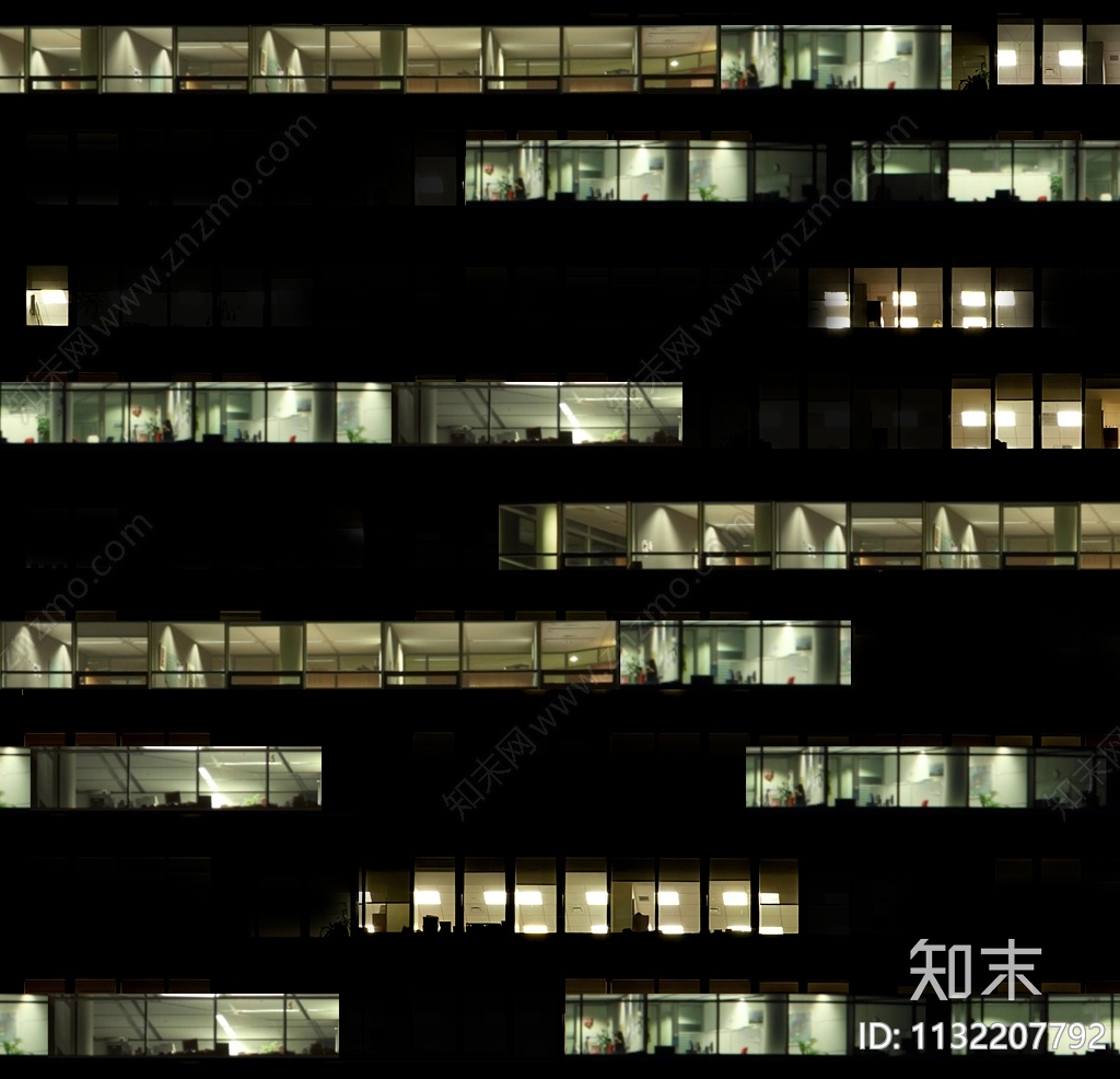 现代室外建筑夜景玻璃办公玻璃室内亮片夜景玻璃贴图贴图下载【ID:1132207792】