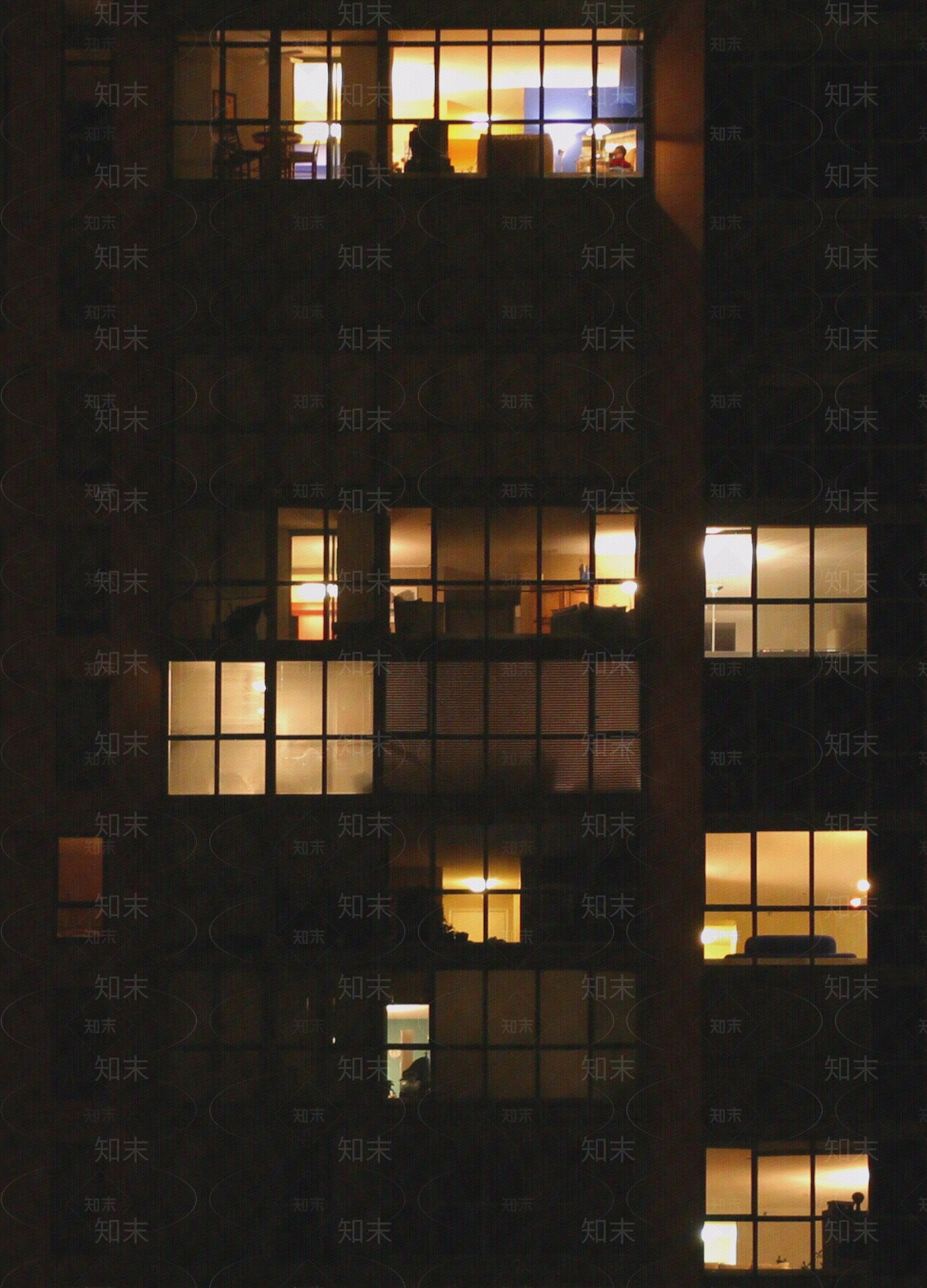 现代高清夜景玻璃贴图贴图下载【ID:1132210733】