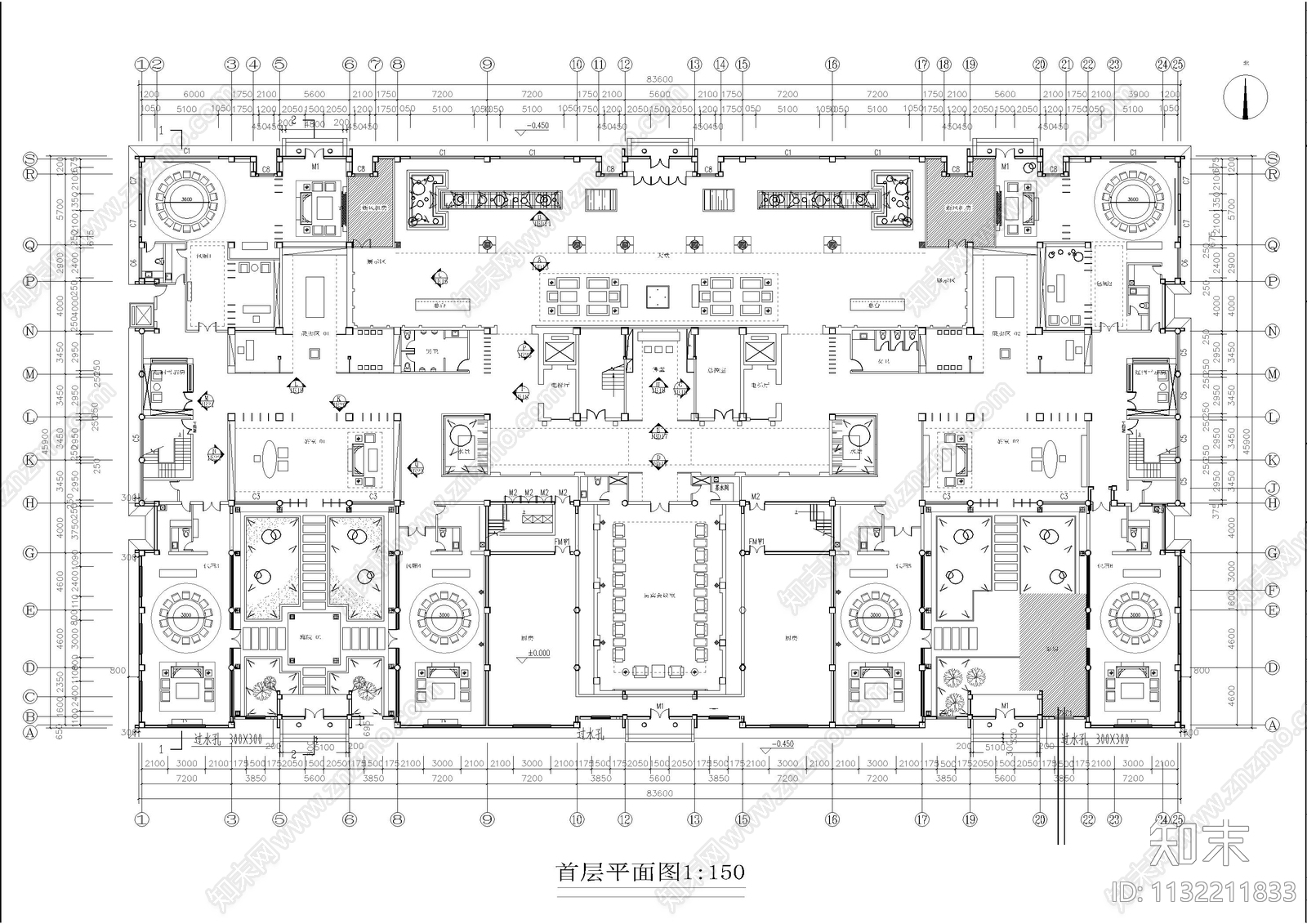 北京闽商会所室内效果图cad施工图下载【ID:1132211833】