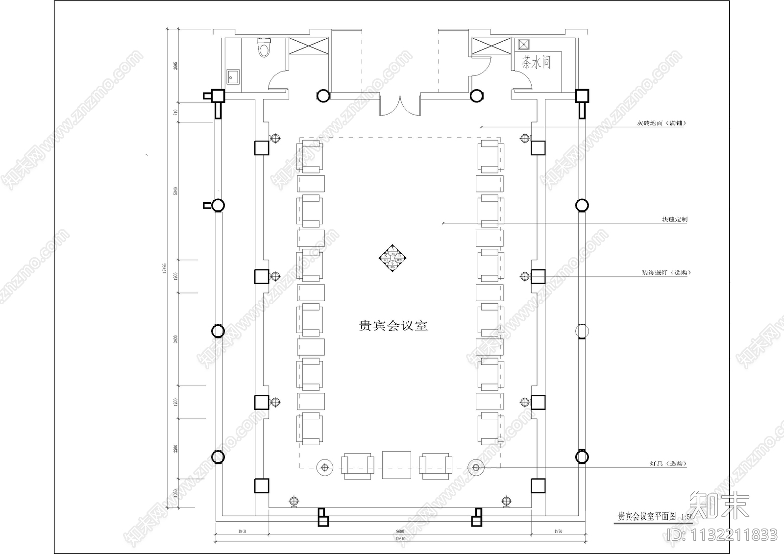 北京闽商会所室内效果图cad施工图下载【ID:1132211833】