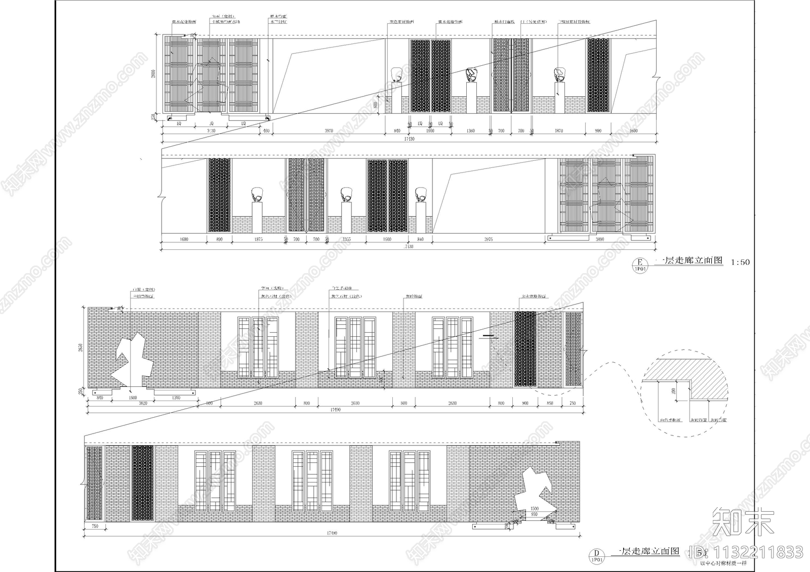 北京闽商会所室内效果图cad施工图下载【ID:1132211833】