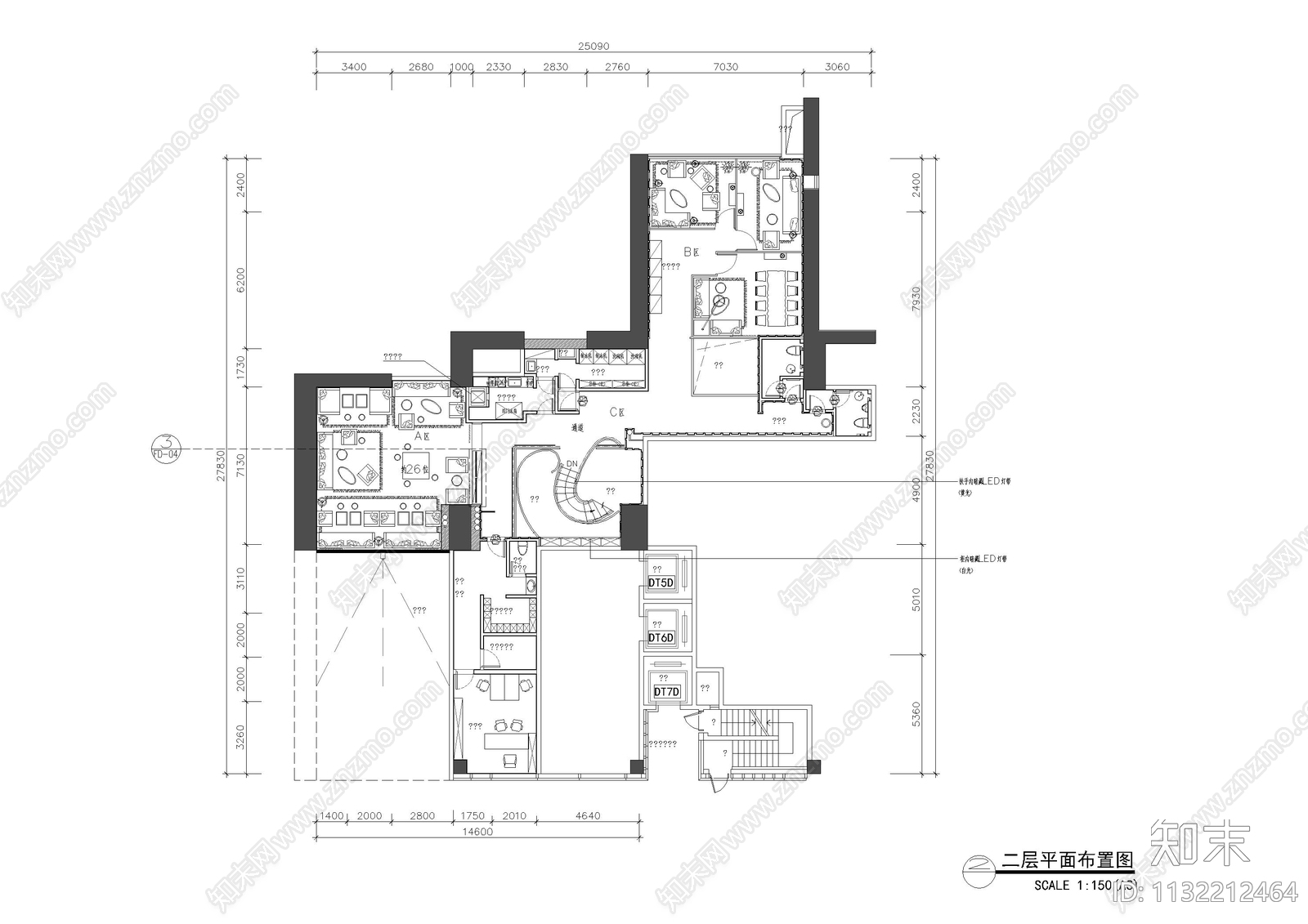 红酒会所效果图cad施工图下载【ID:1132212464】