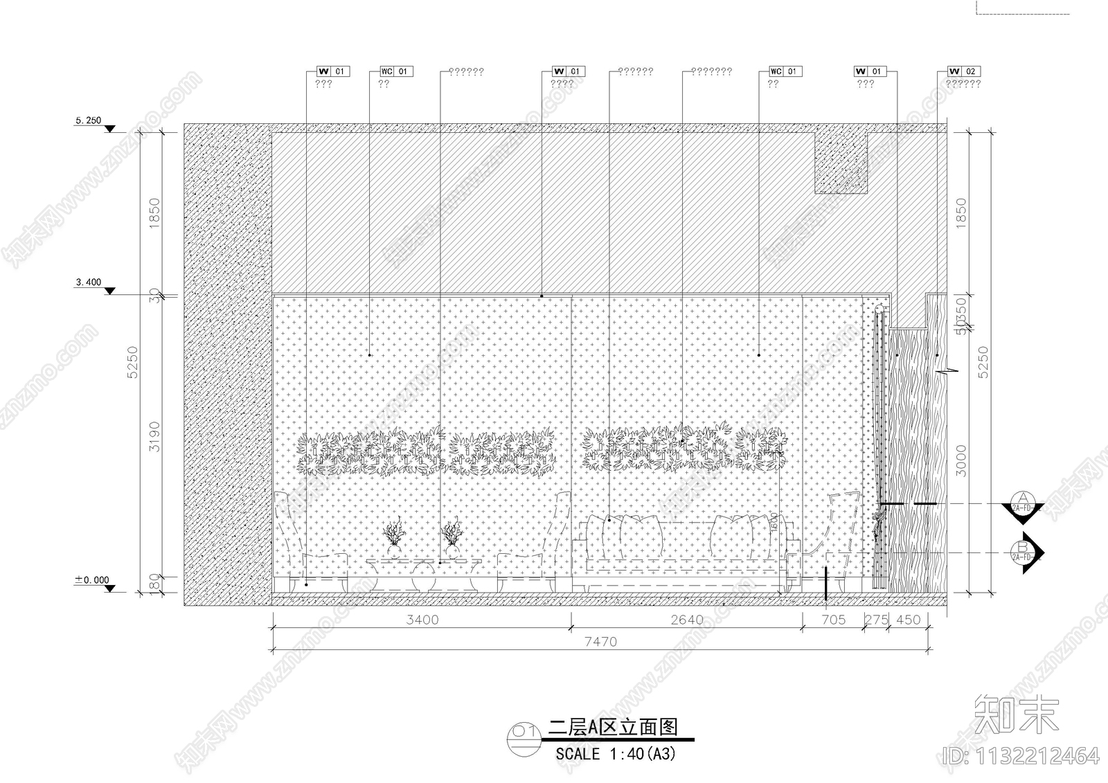 红酒会所效果图cad施工图下载【ID:1132212464】