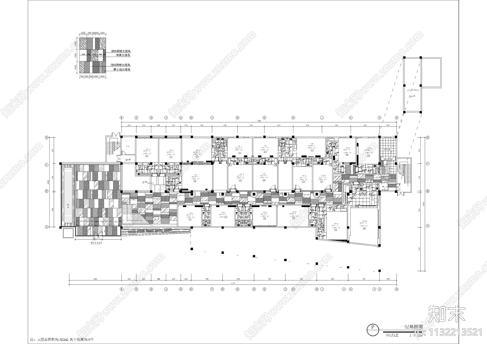 皇家一号夜总会全套cad施工图下载【ID:1132213521】