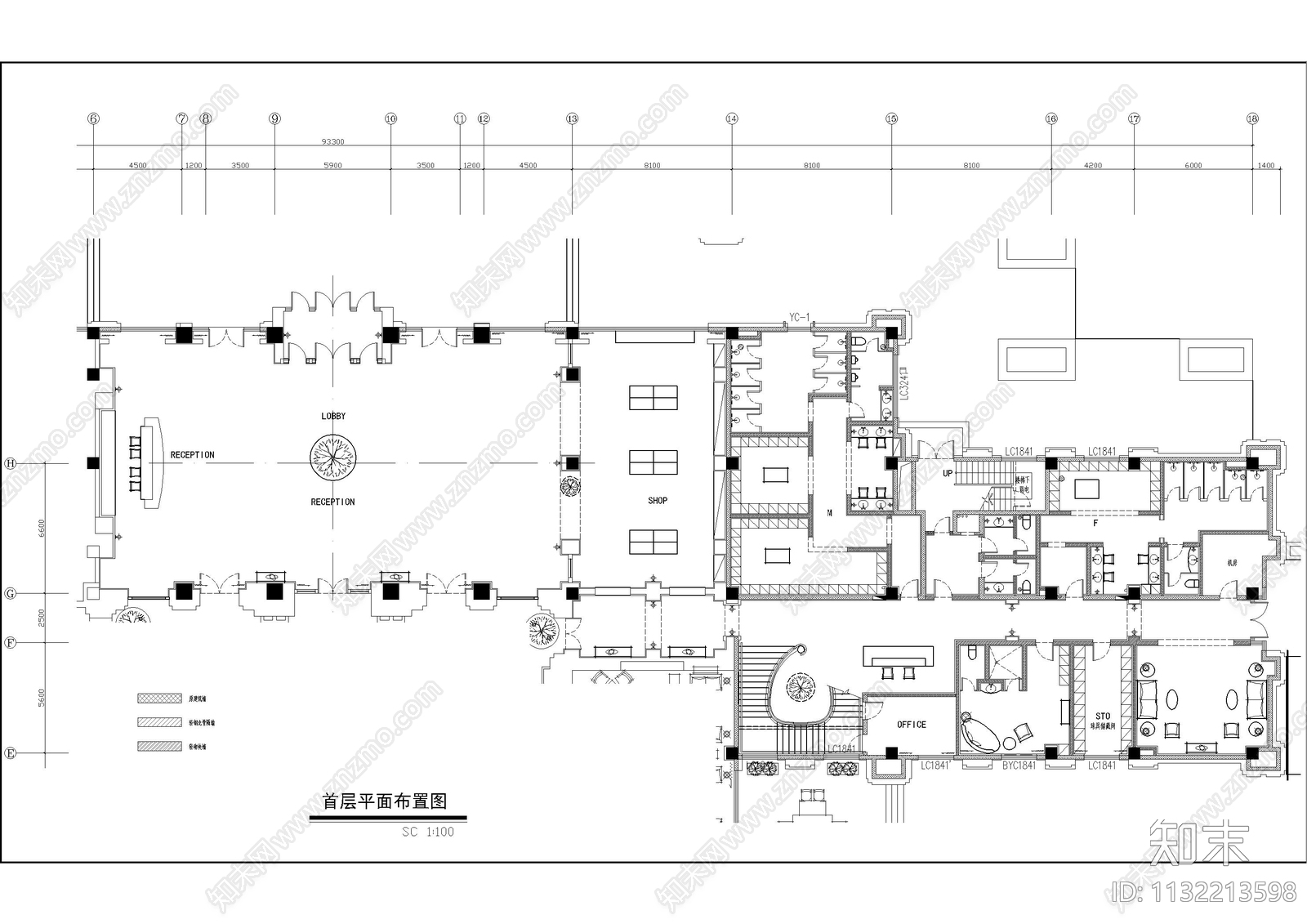 会所室内全套cad施工图下载【ID:1132213598】