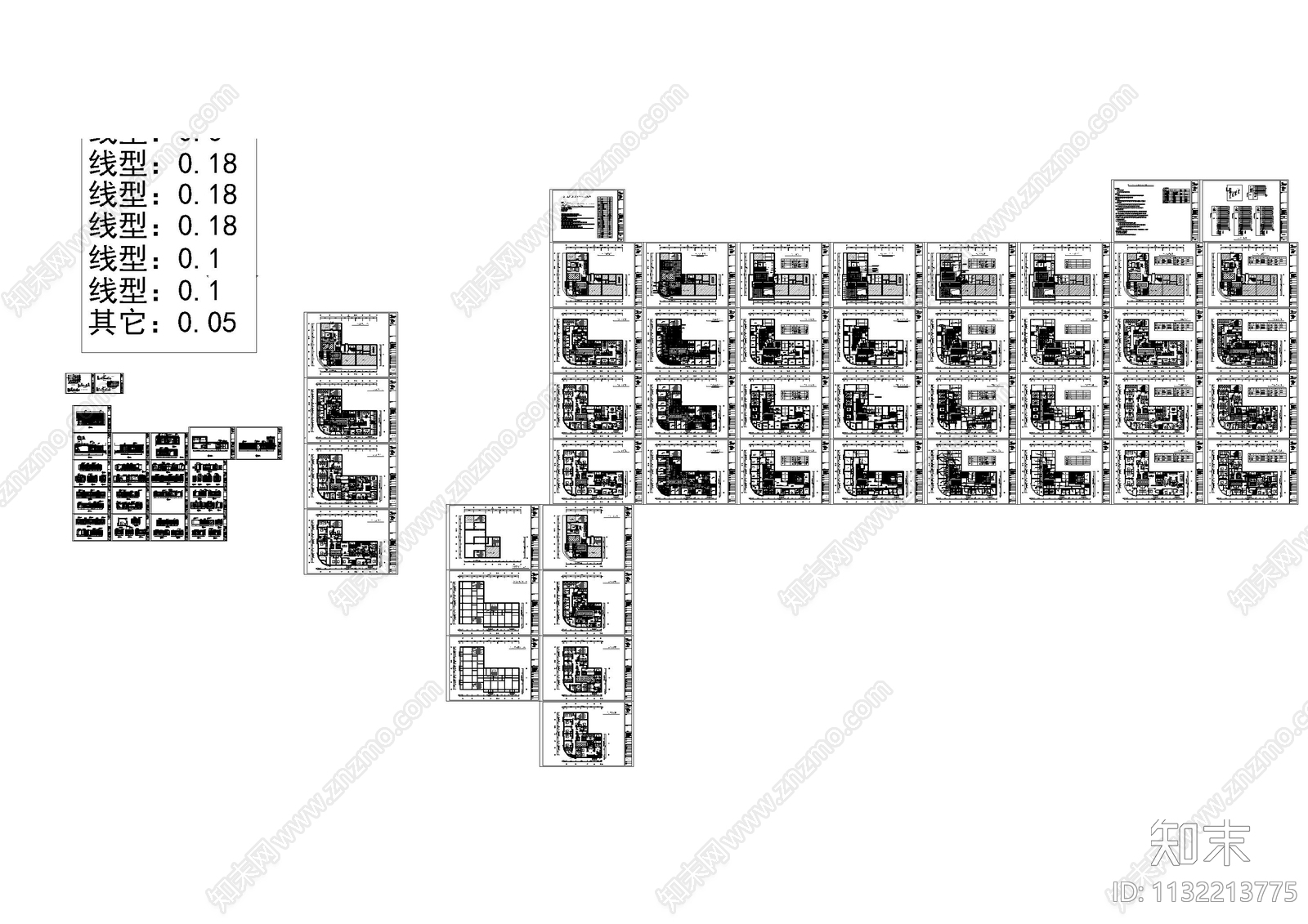 混搭风足浴店全套cad施工图下载【ID:1132213775】