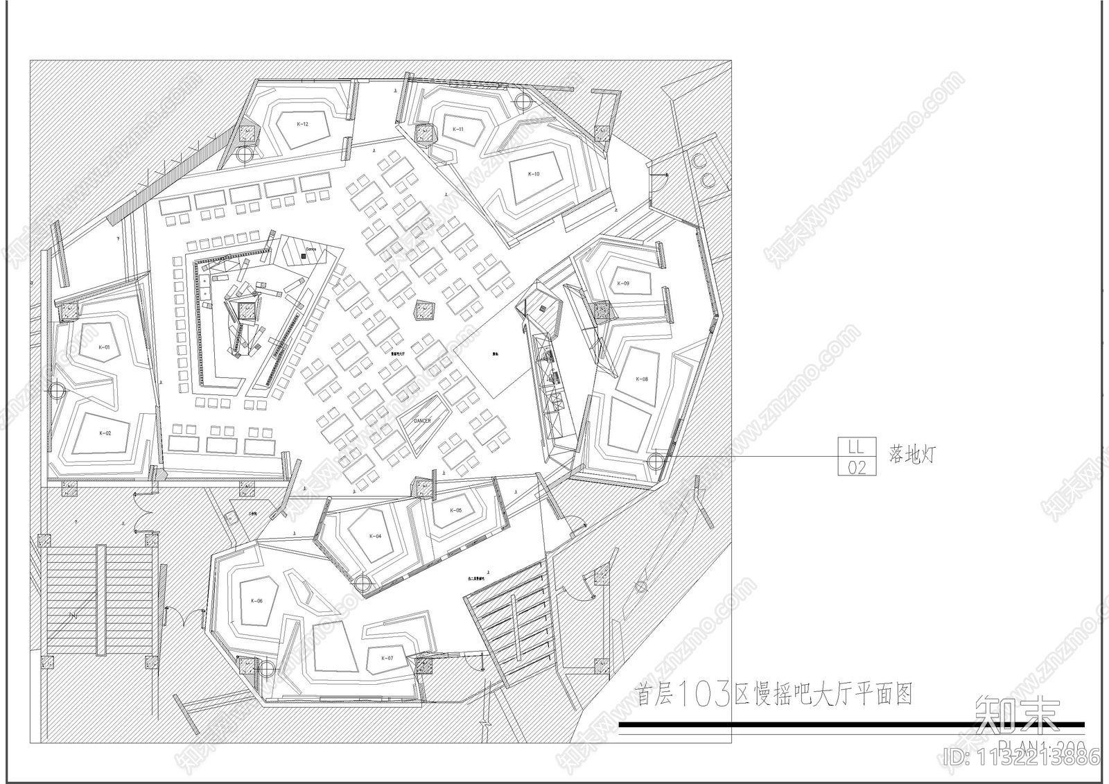 晋城ktv全套cad施工图下载【ID:1132213886】