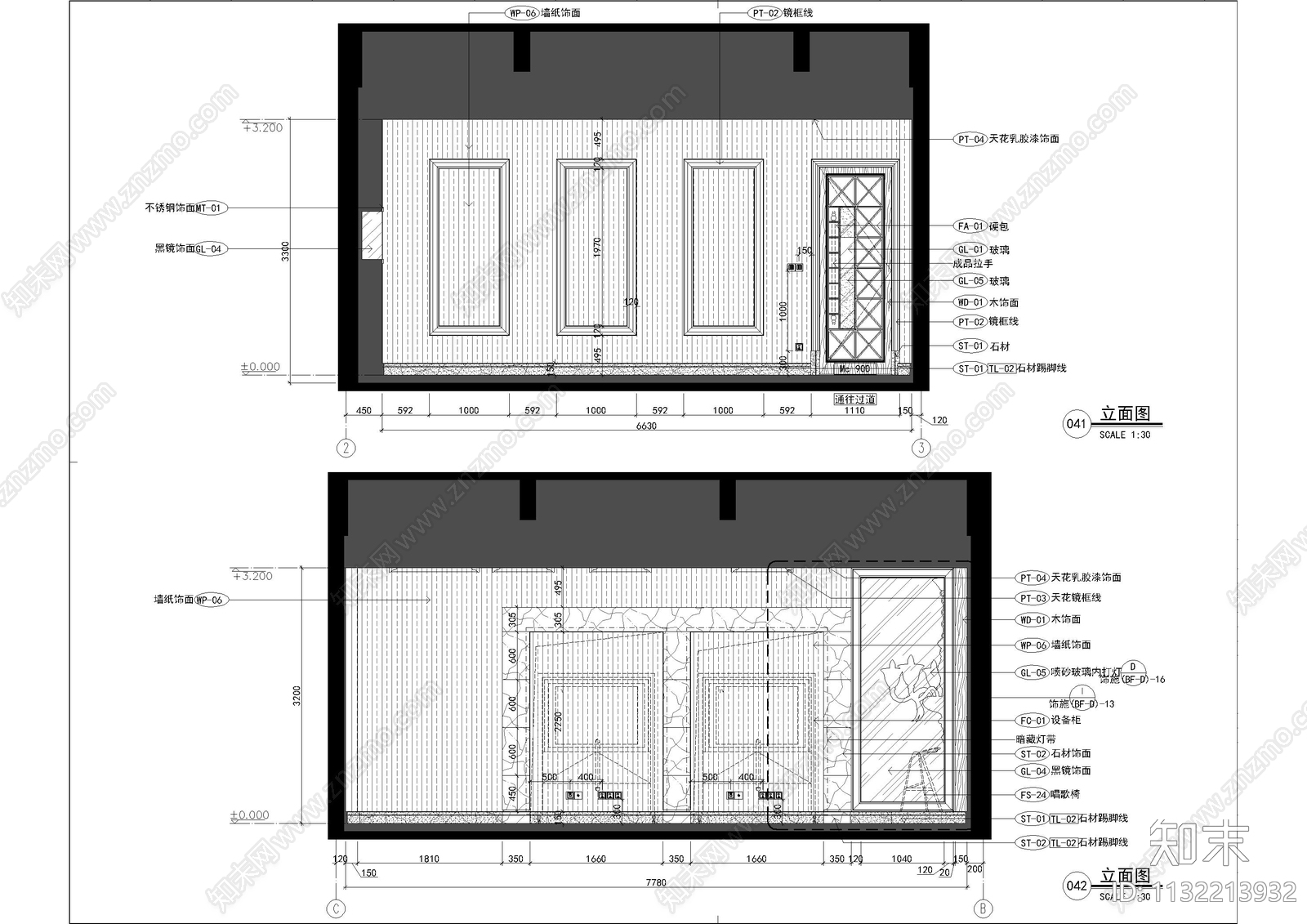 蓝湾半岛会所KTV全套cad施工图下载【ID:1132213932】