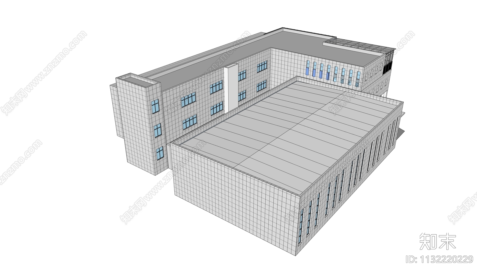 现代厂房SU模型下载【ID:1132220229】