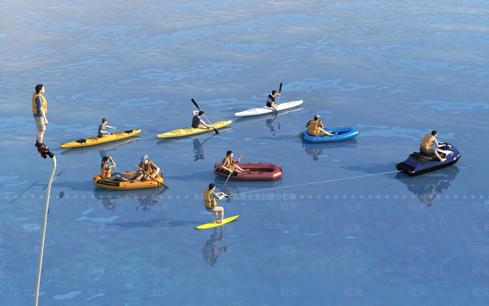 现代皮划艇3D模型下载【ID:1132221118】