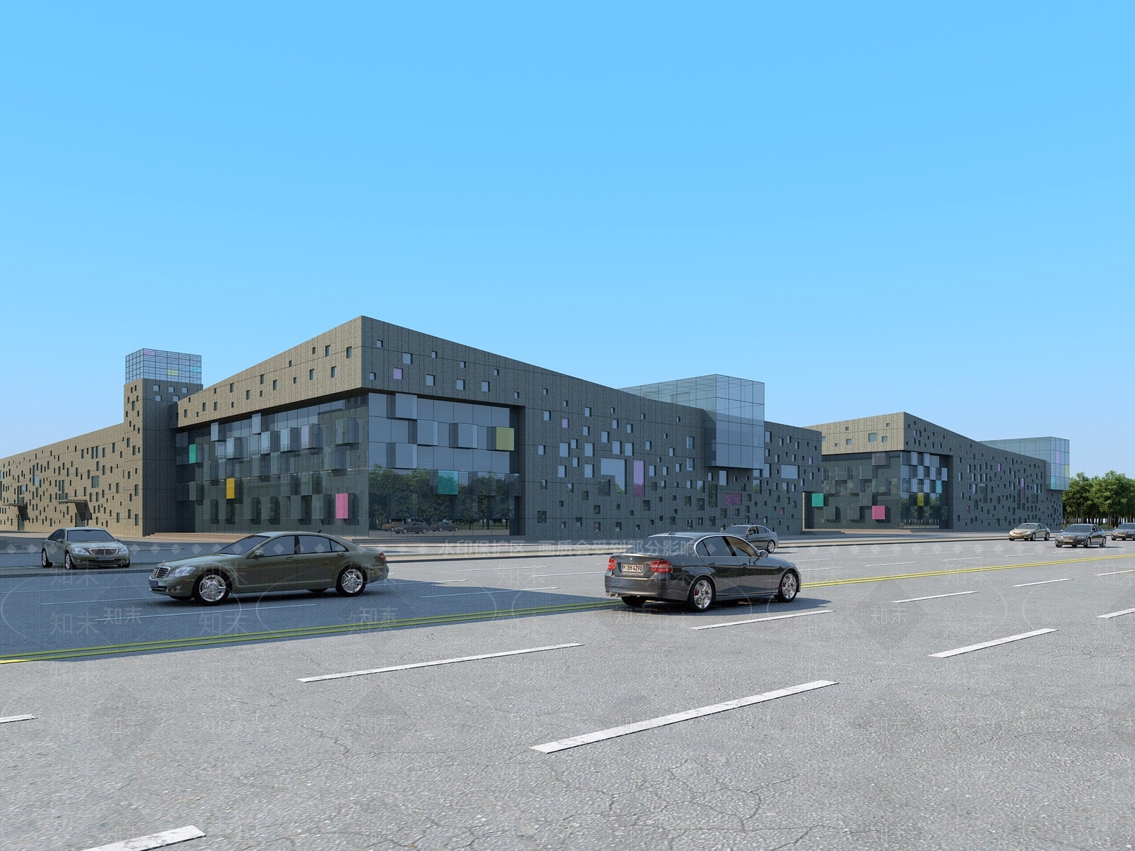 现代工业厂房3D模型下载【ID:1132225315】