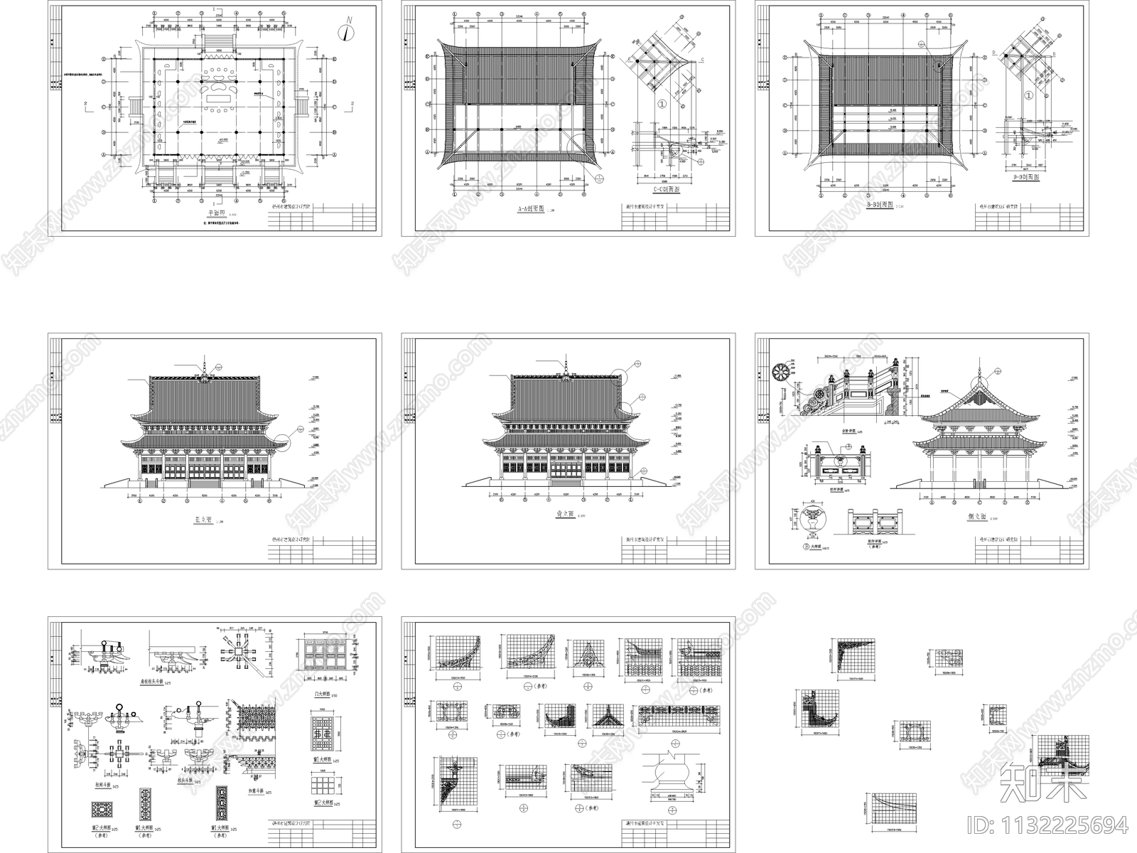 中国古代建筑CAD系列施工图下载【ID:1132225694】