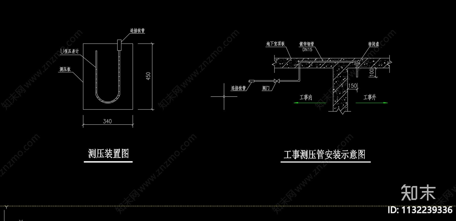 人防进出口部大样cad施工图下载【ID:1132239336】