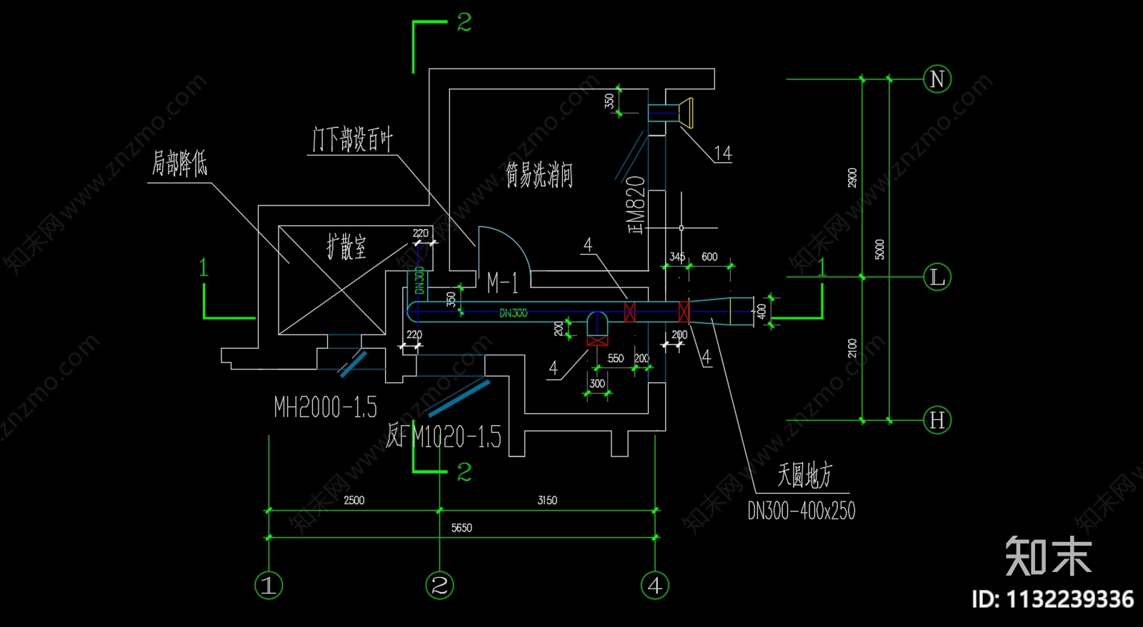 人防进出口部大样cad施工图下载【ID:1132239336】