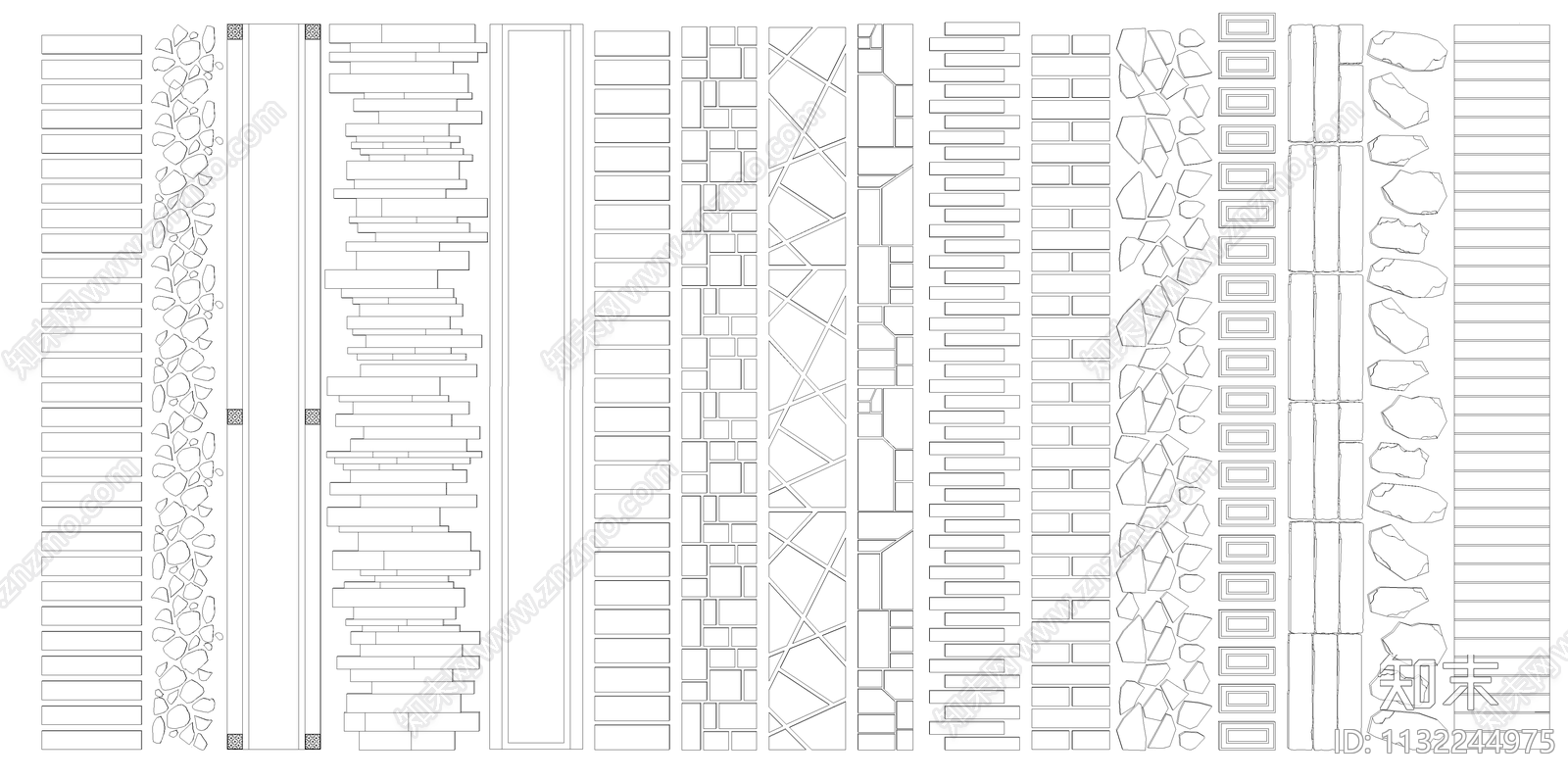 庭院铺装小路施工图下载【ID:1132244975】