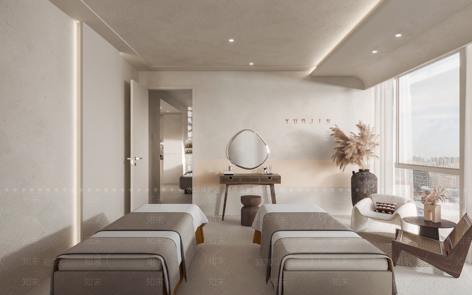 侘寂风SPA店3D模型下载【ID:1132249963】