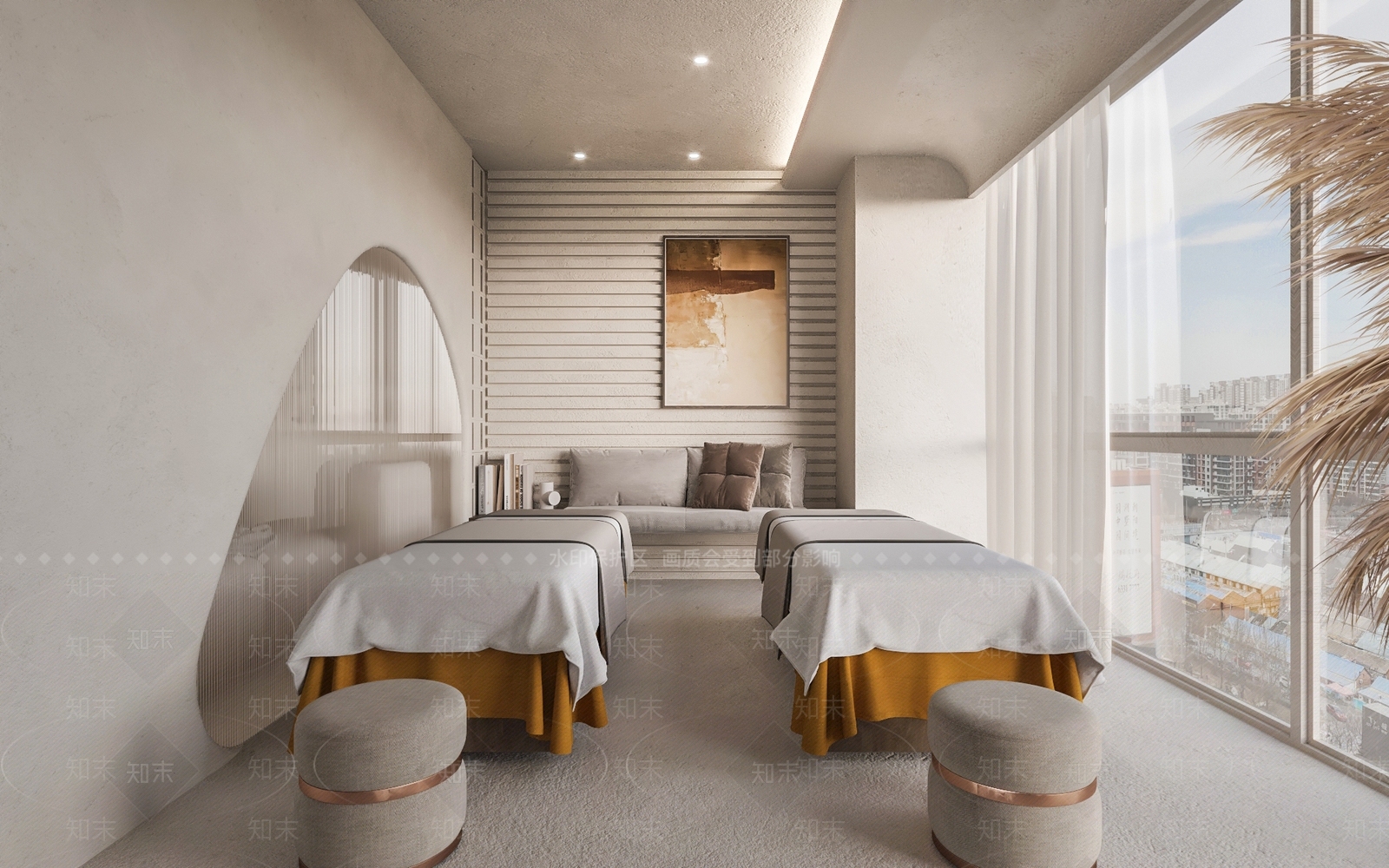 侘寂风SPA店3D模型下载【ID:1132249963】