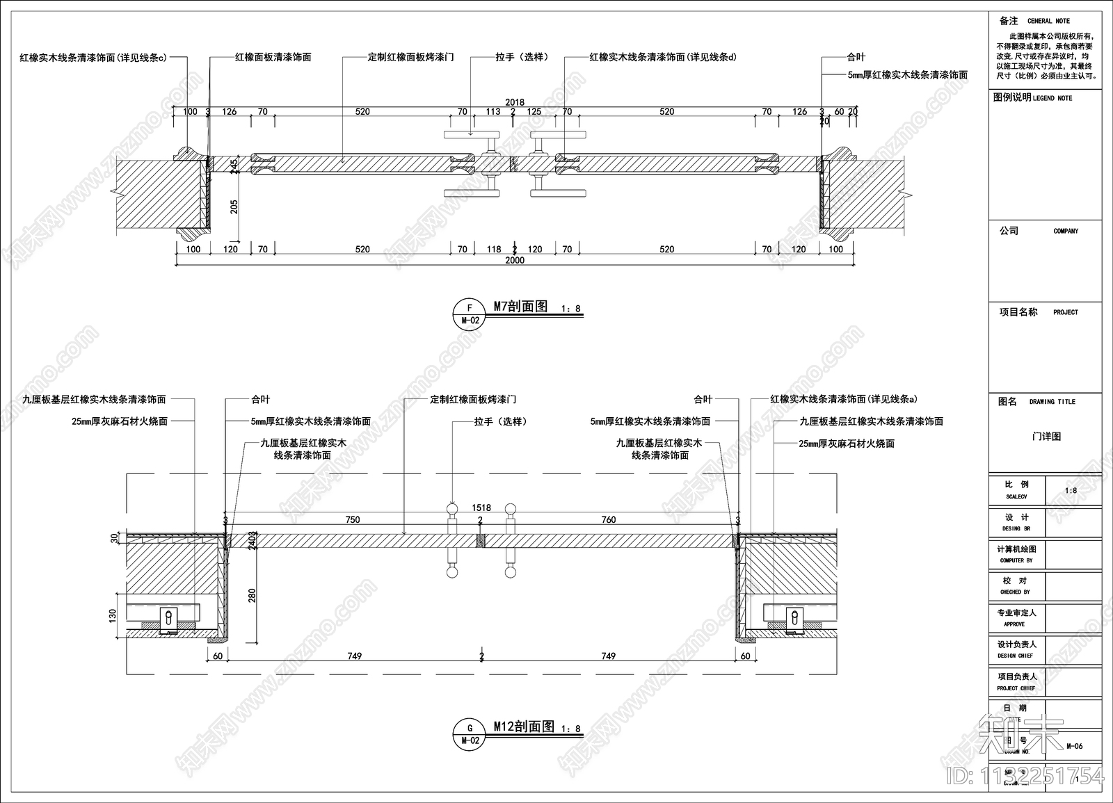 室内门详图cad施工图下载【ID:1132251754】