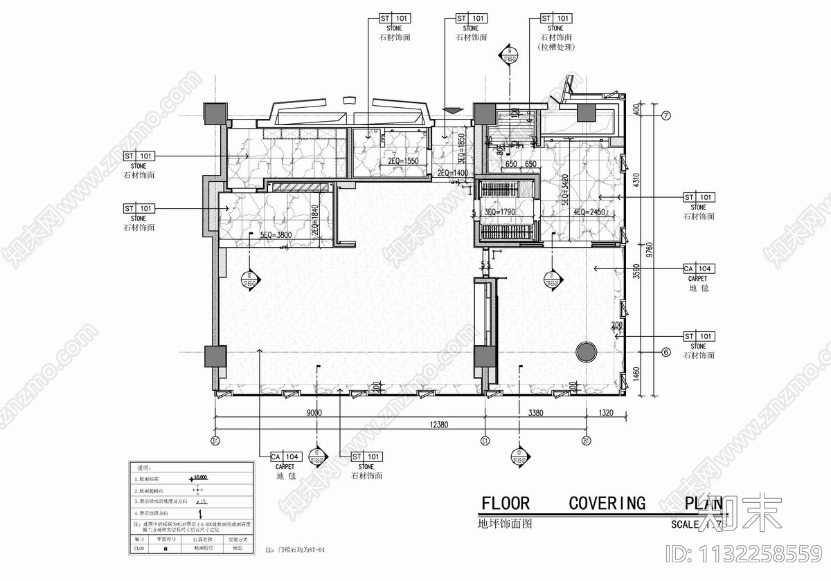 145㎡酒店豪华套房室内cad施工图下载【ID:1132258559】