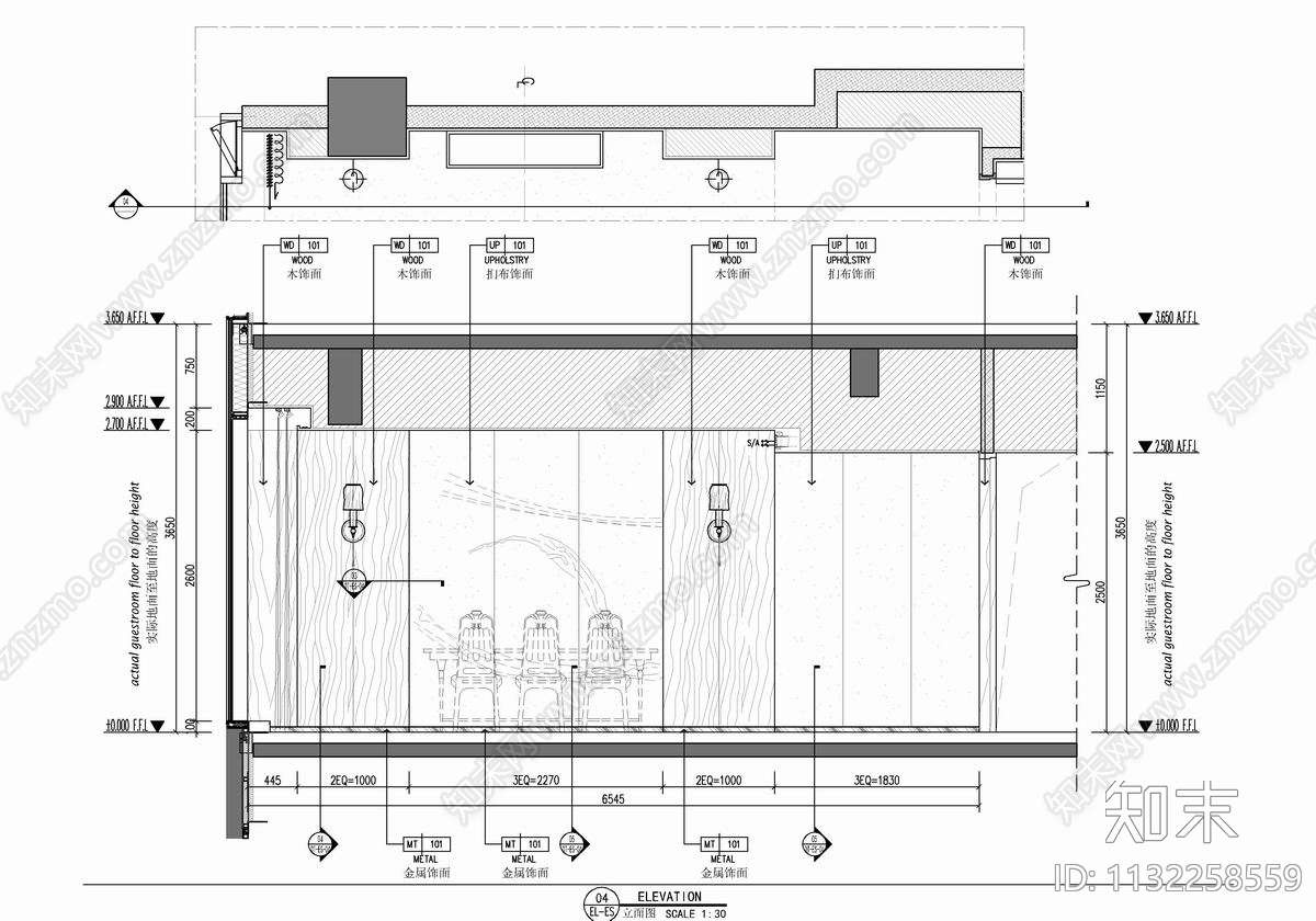 145㎡酒店豪华套房室内cad施工图下载【ID:1132258559】