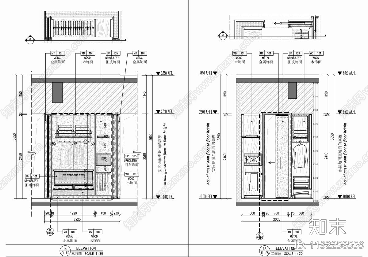 145㎡酒店豪华套房室内cad施工图下载【ID:1132258559】