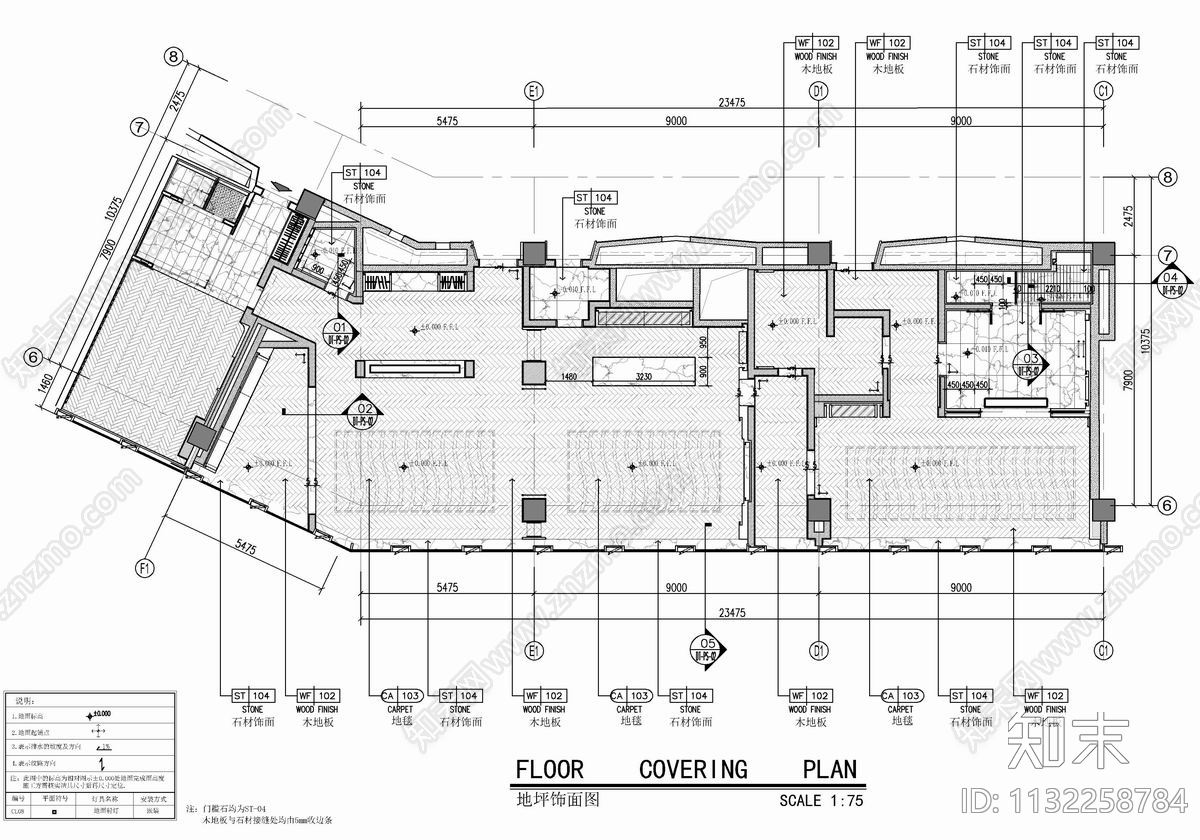 320㎡总统套房室内cad施工图下载【ID:1132258784】