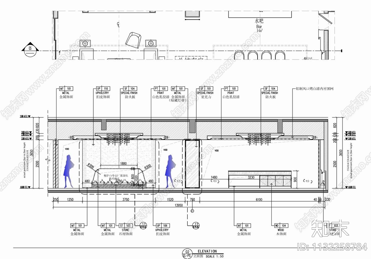 320㎡总统套房室内cad施工图下载【ID:1132258784】