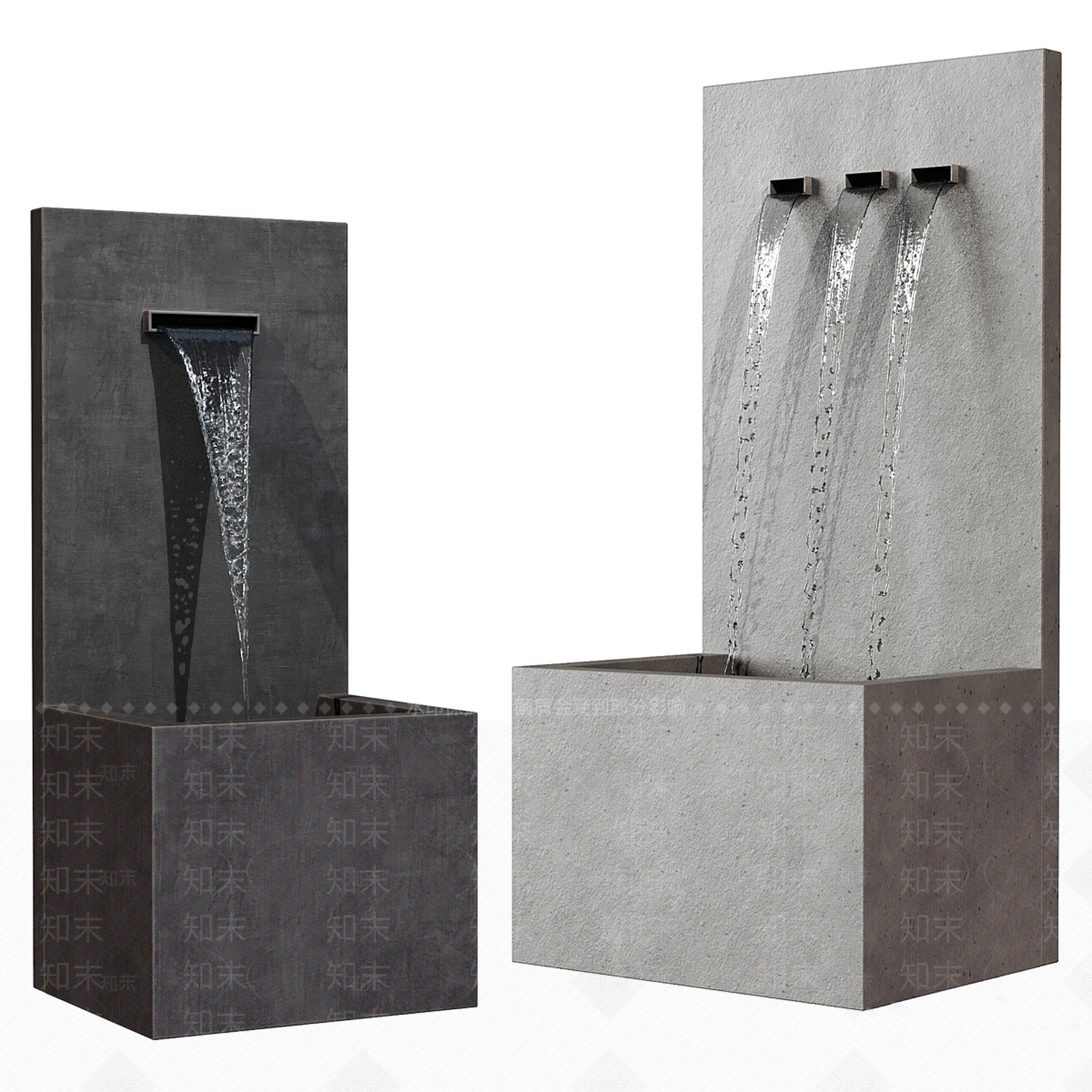 现代景观喷泉SU模型下载【ID:1132265334】