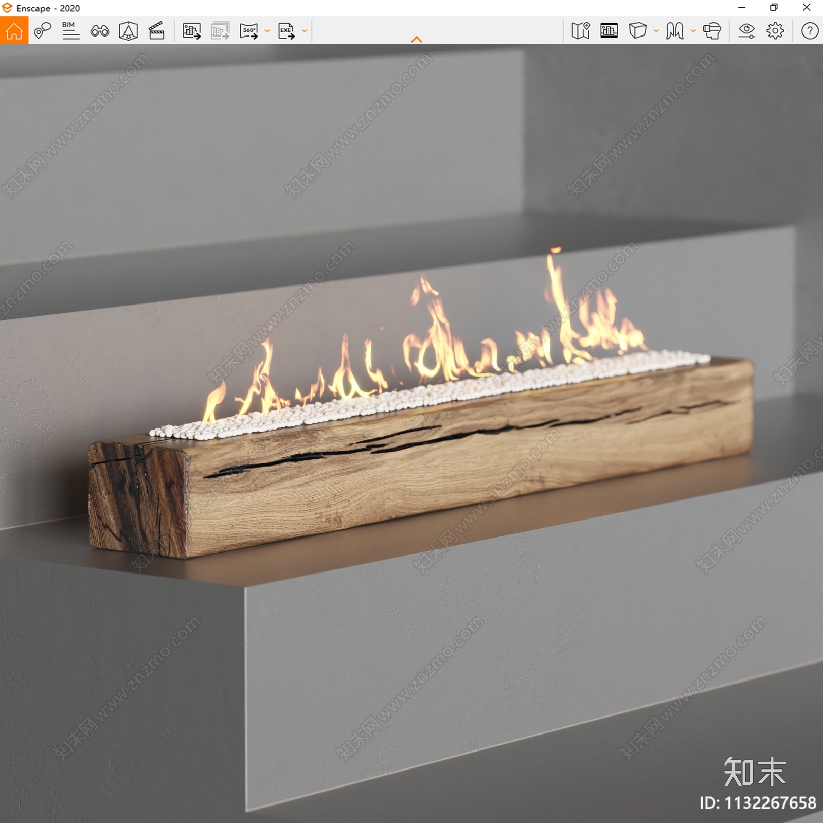 现代壁炉SU模型下载【ID:1132267658】