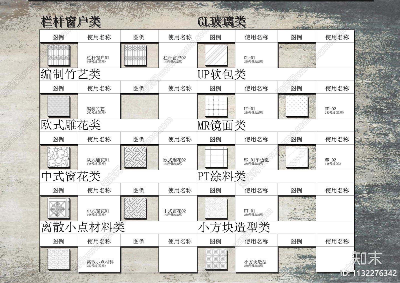 精品室内材质填充施工图下载【ID:1132276342】