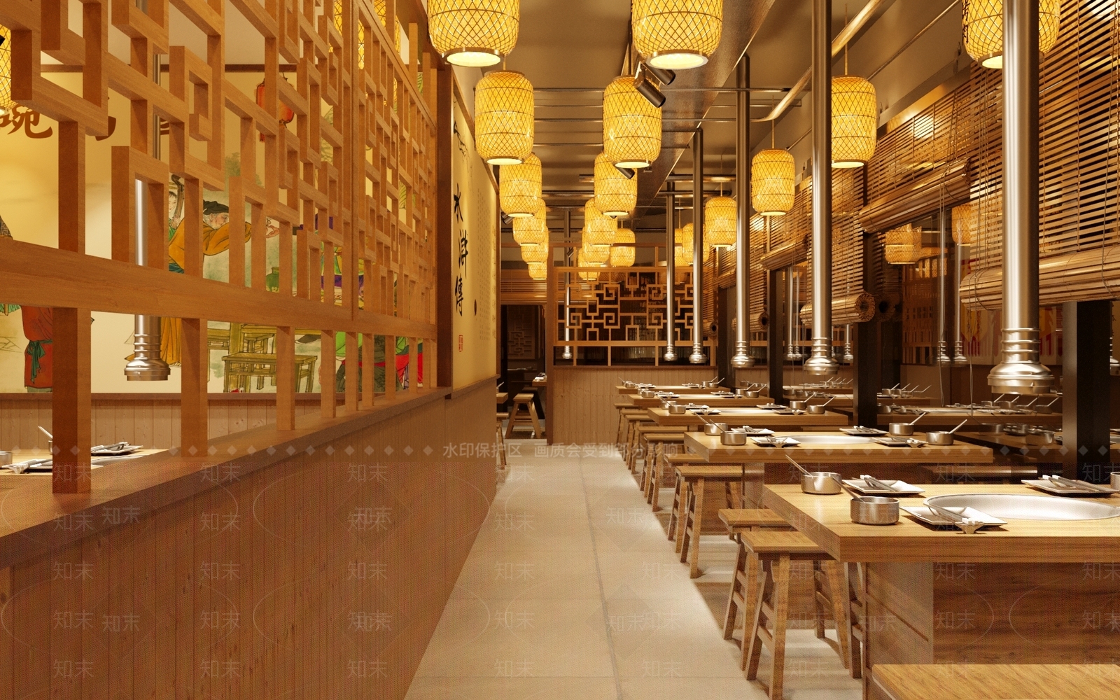 新中式烧烤店3D模型下载【ID:1132270667】