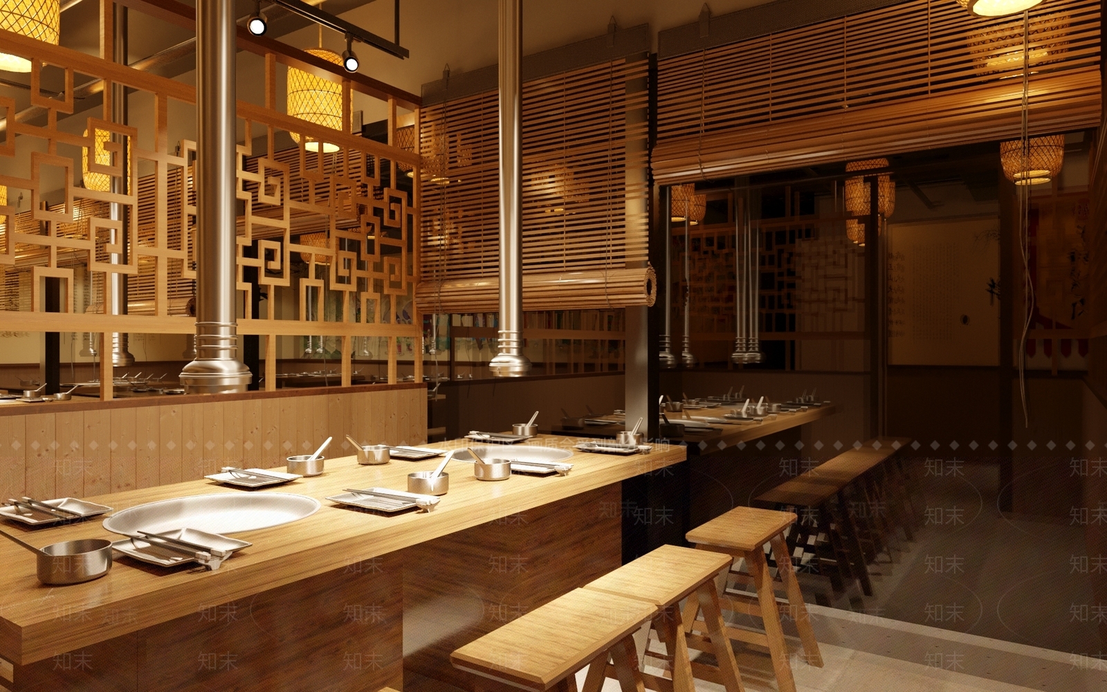 新中式烧烤店3D模型下载【ID:1132270667】