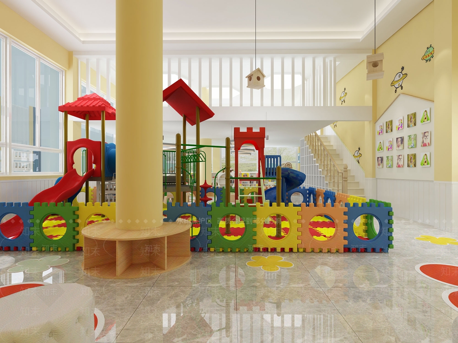 现代幼儿园3D模型下载【ID:1132275337】