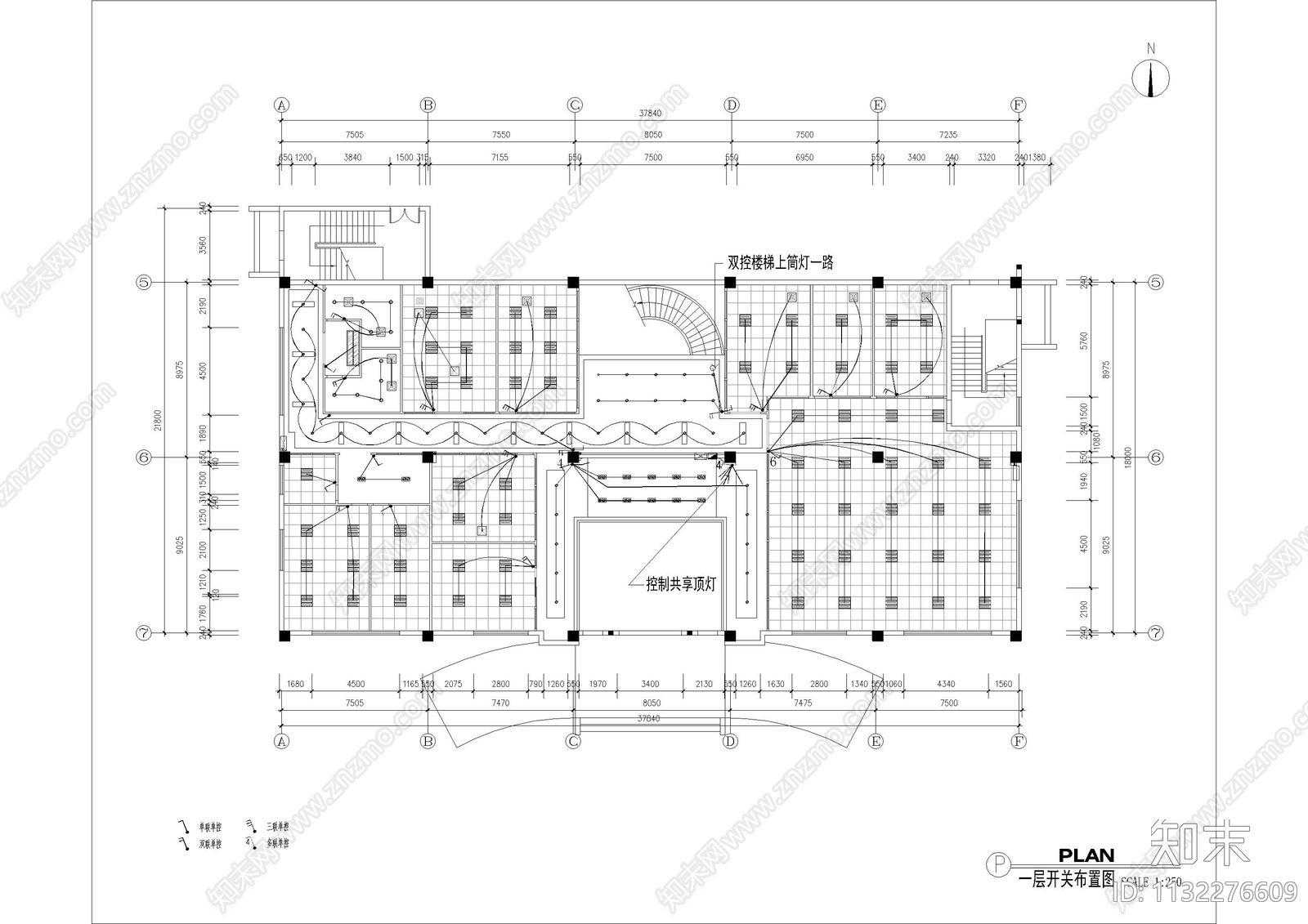 汽车科技公司办公室cad施工图下载【ID:1132276609】