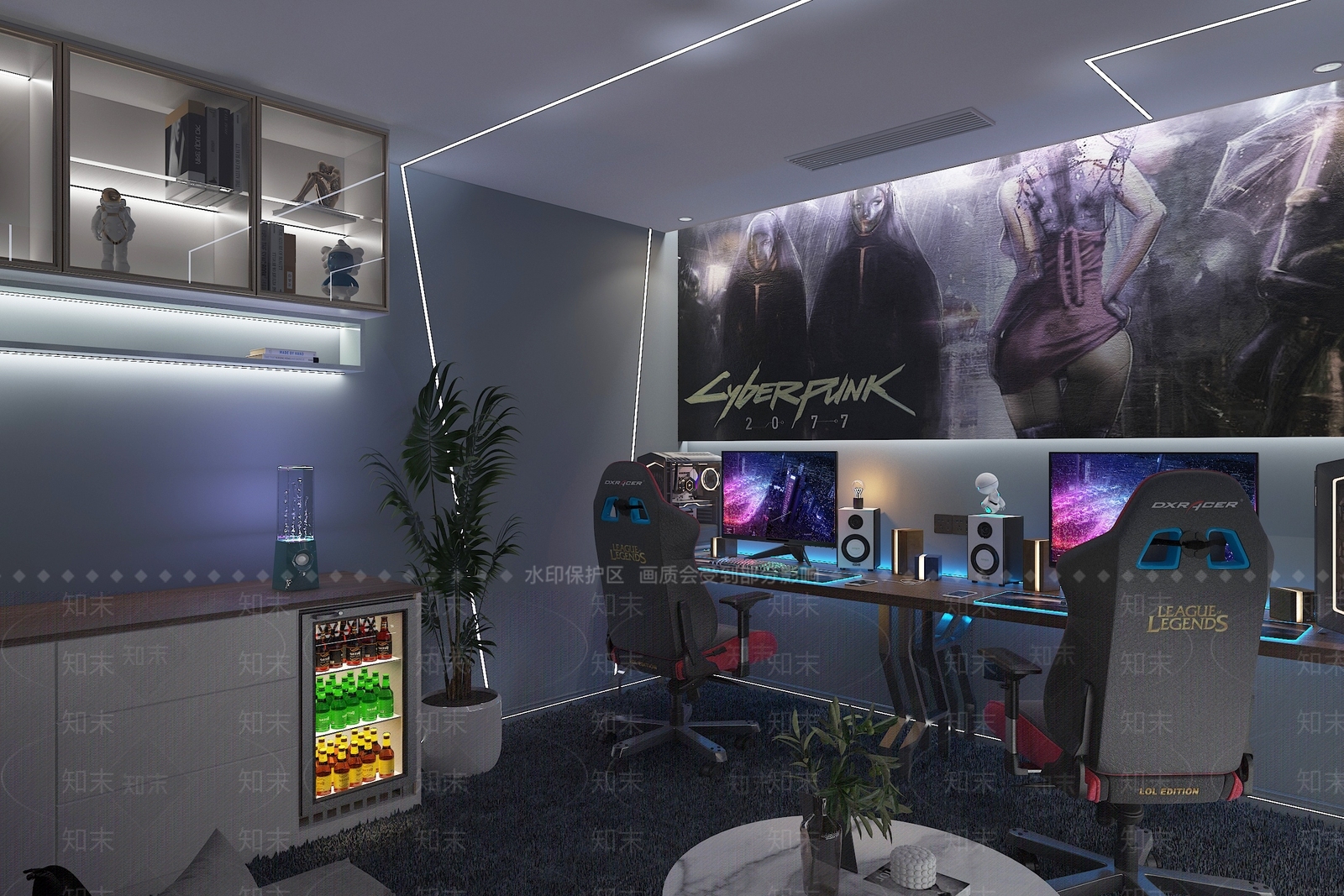 现代电竞房3D模型下载【ID:1132276816】