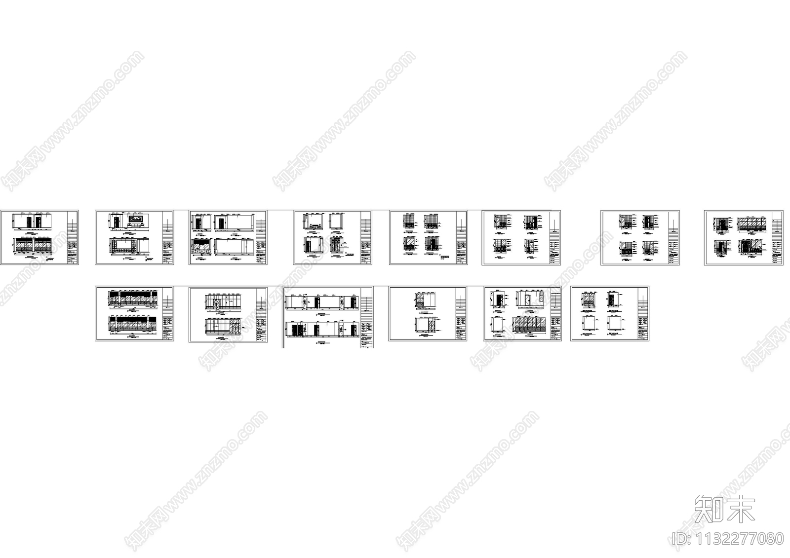 深圳气象局办公室室内cad施工图下载【ID:1132277080】