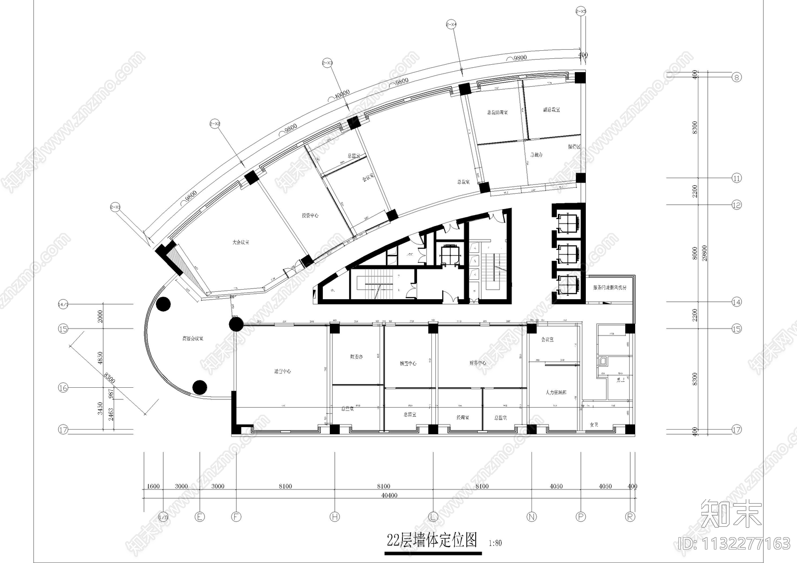 办公室全套cad施工图下载【ID:1132277163】