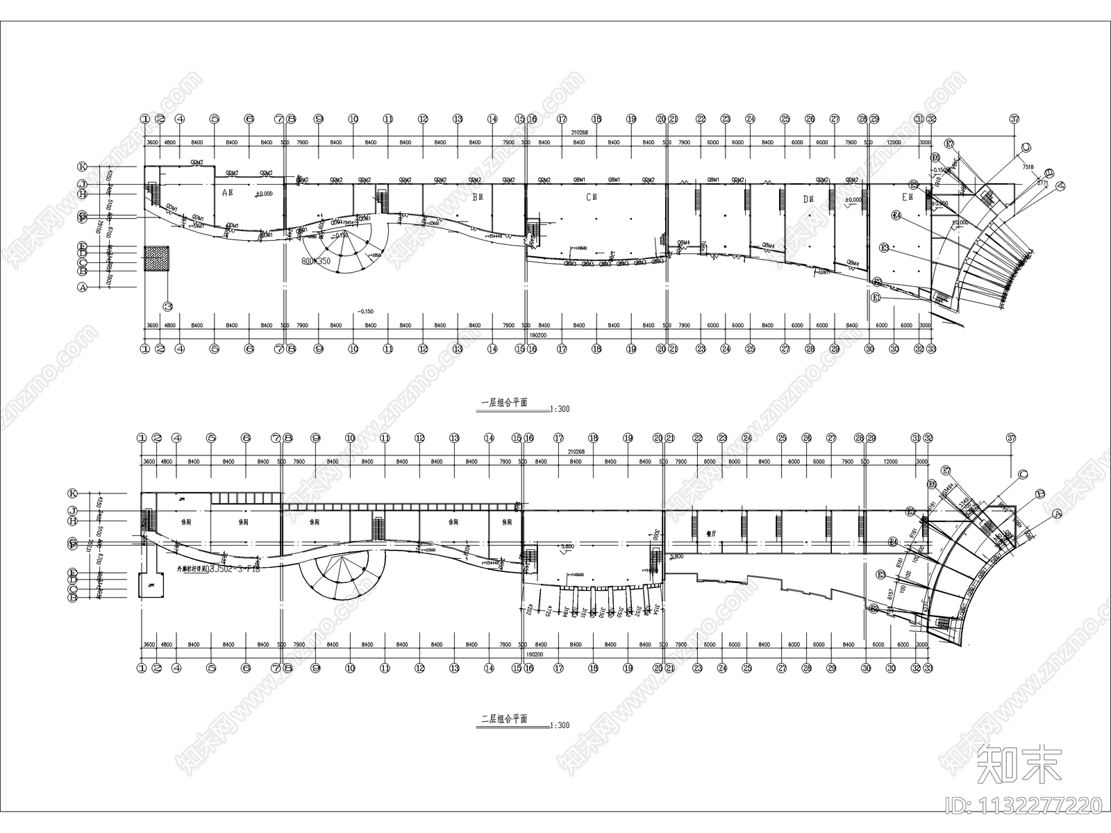 商业街建筑cad施工图下载【ID:1132277220】