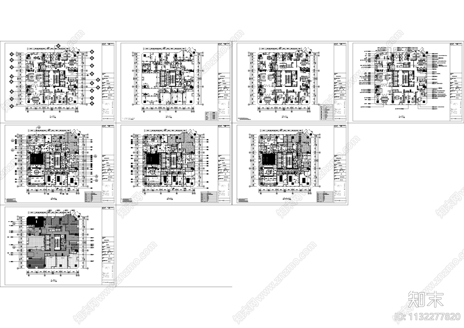 西安地产办公cad施工图下载【ID:1132277820】