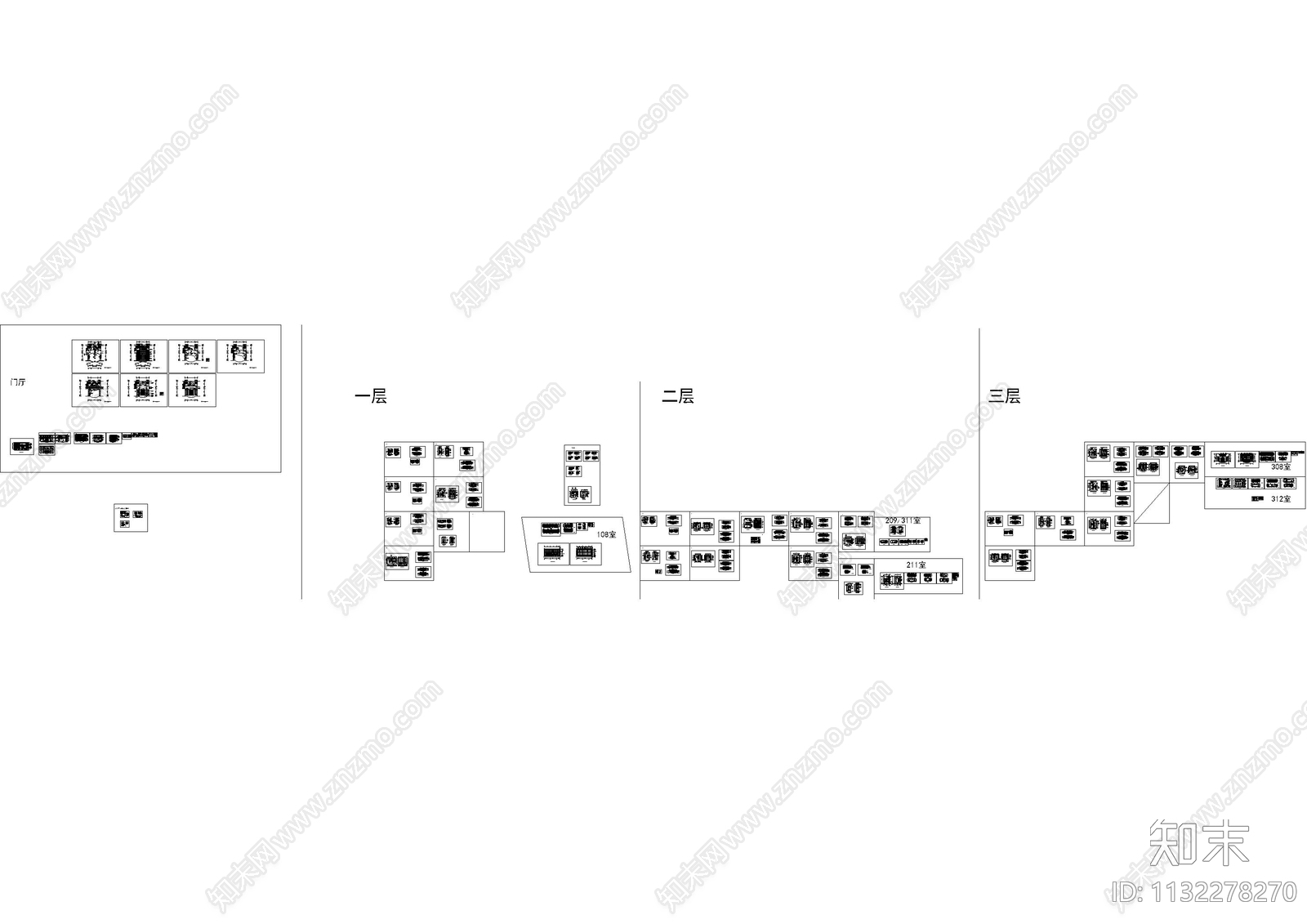 办公空间cad施工图下载【ID:1132278270】