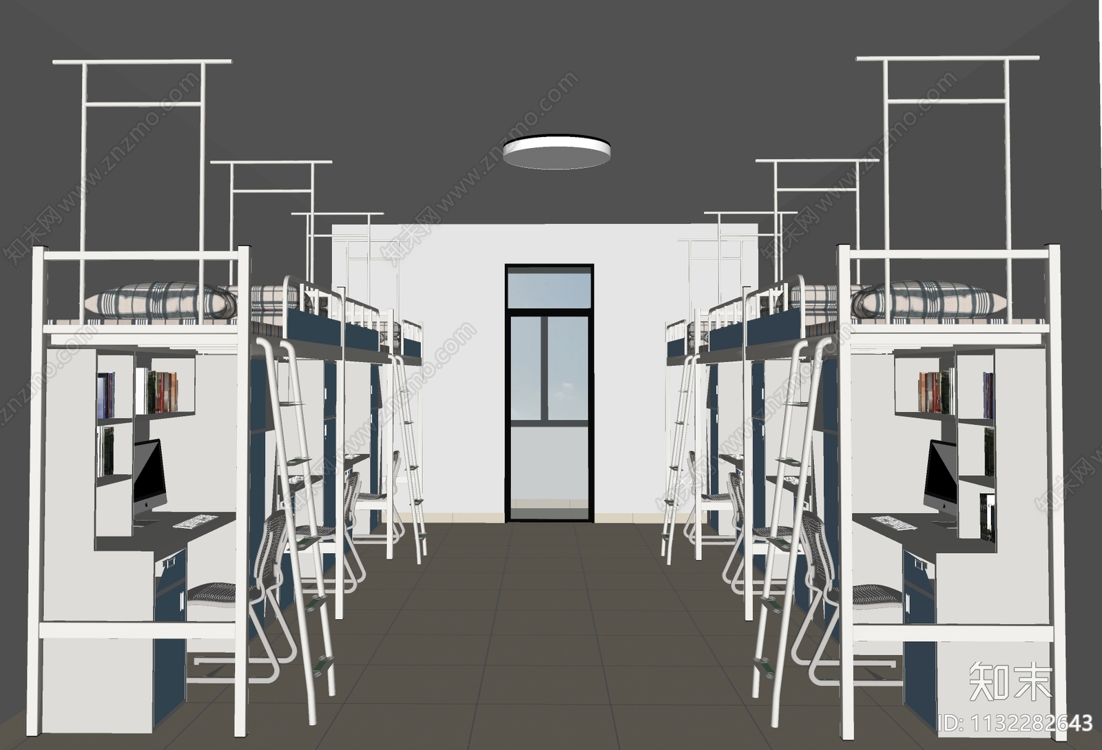 现代学校宿舍SU模型下载【ID:1132282643】