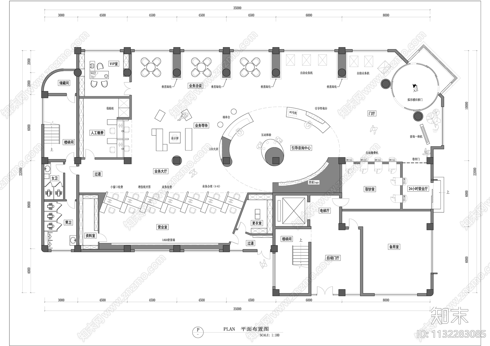 某电力展厅平面图cad施工图下载【ID:1132283085】