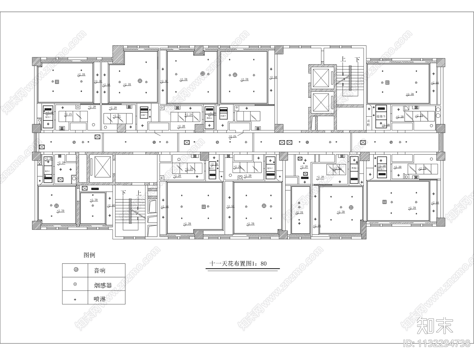 酒店宾馆室内cad施工图下载【ID:1132294738】