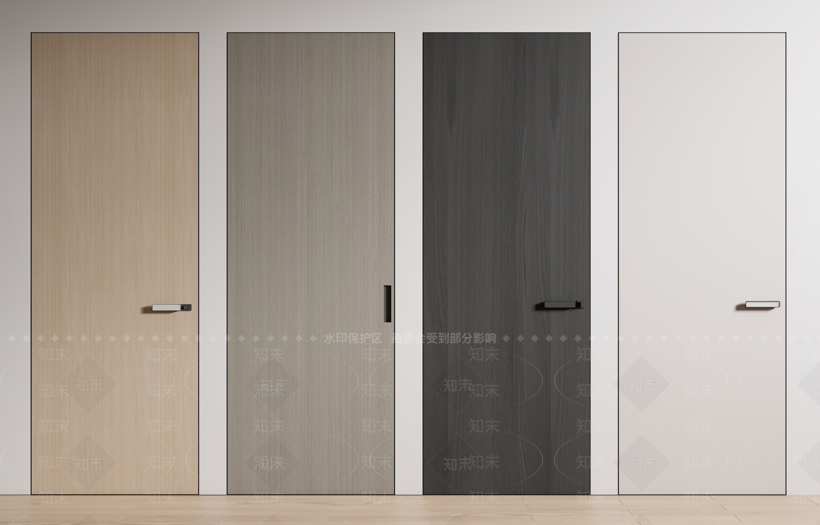 现代隐形门3D模型下载【ID:1132295368】