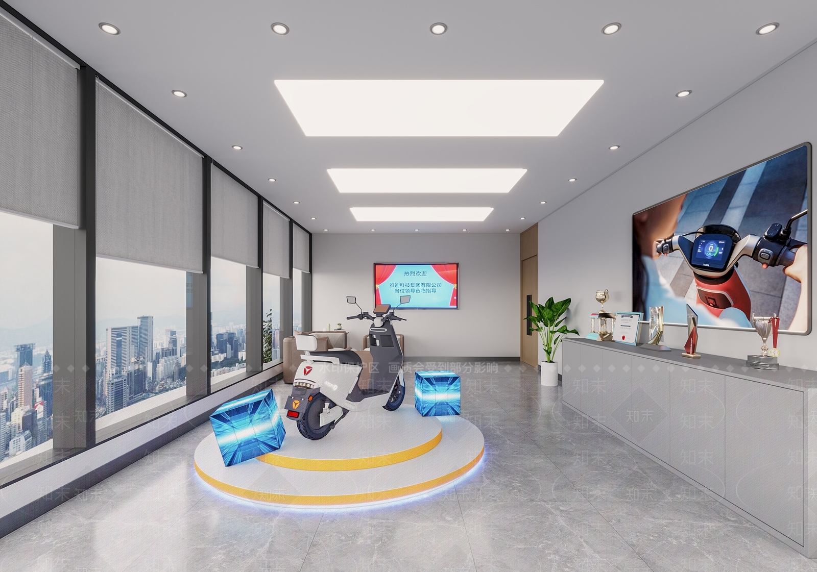 电动车展厅3D模型下载【ID:1132301028】