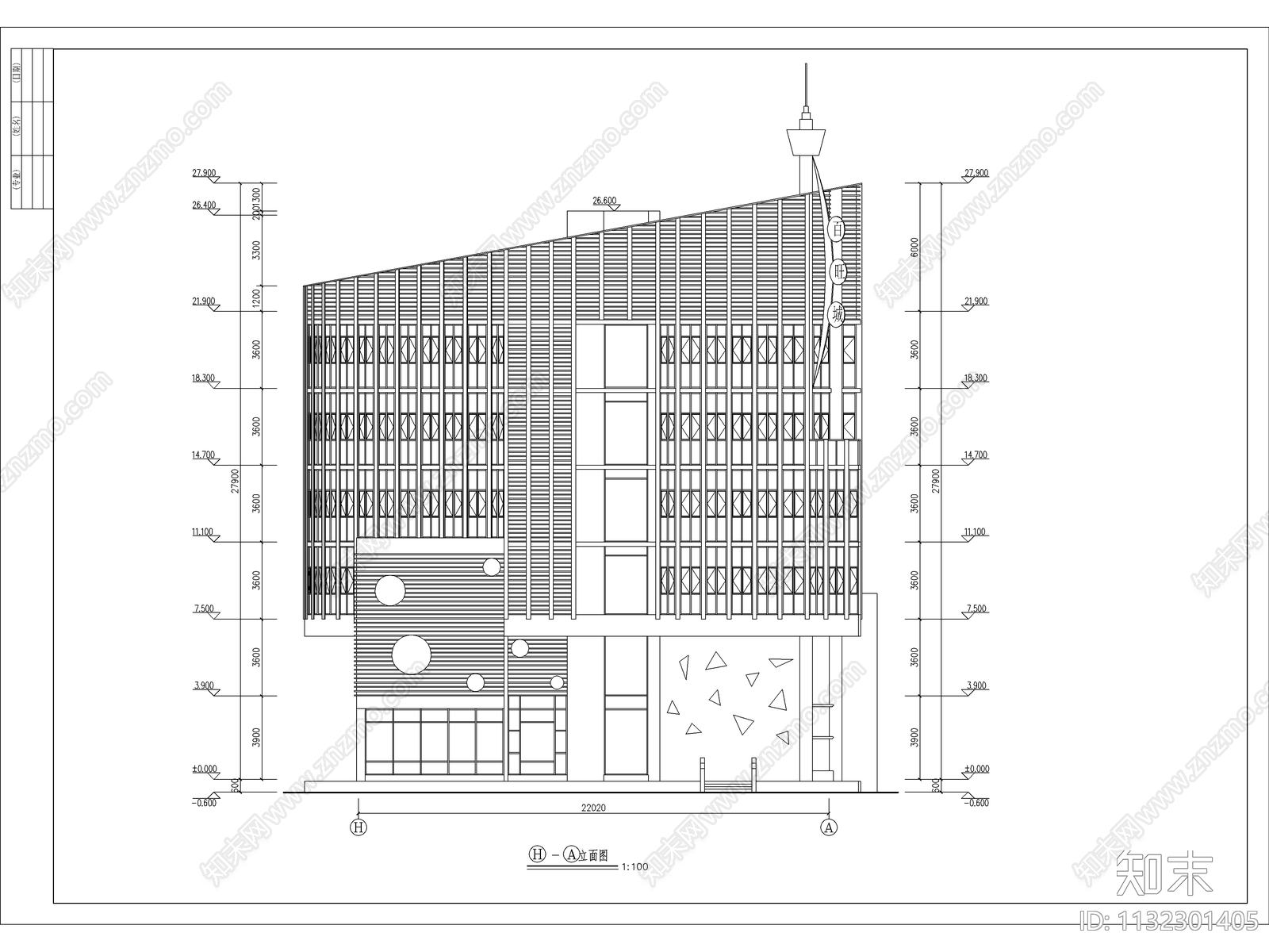 高档餐厅建筑cad施工图下载【ID:1132301405】