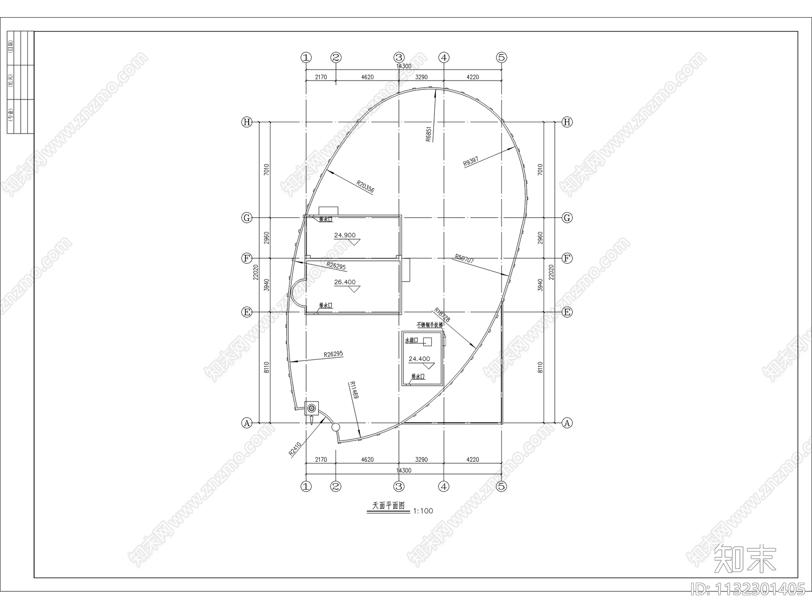 高档餐厅建筑cad施工图下载【ID:1132301405】