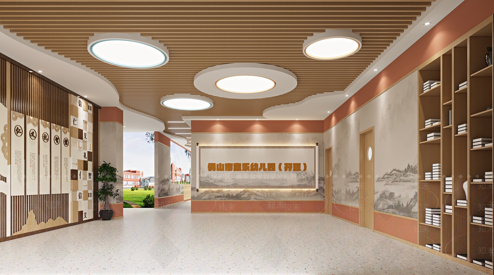现代幼儿园大厅3D模型下载【ID:1132301602】