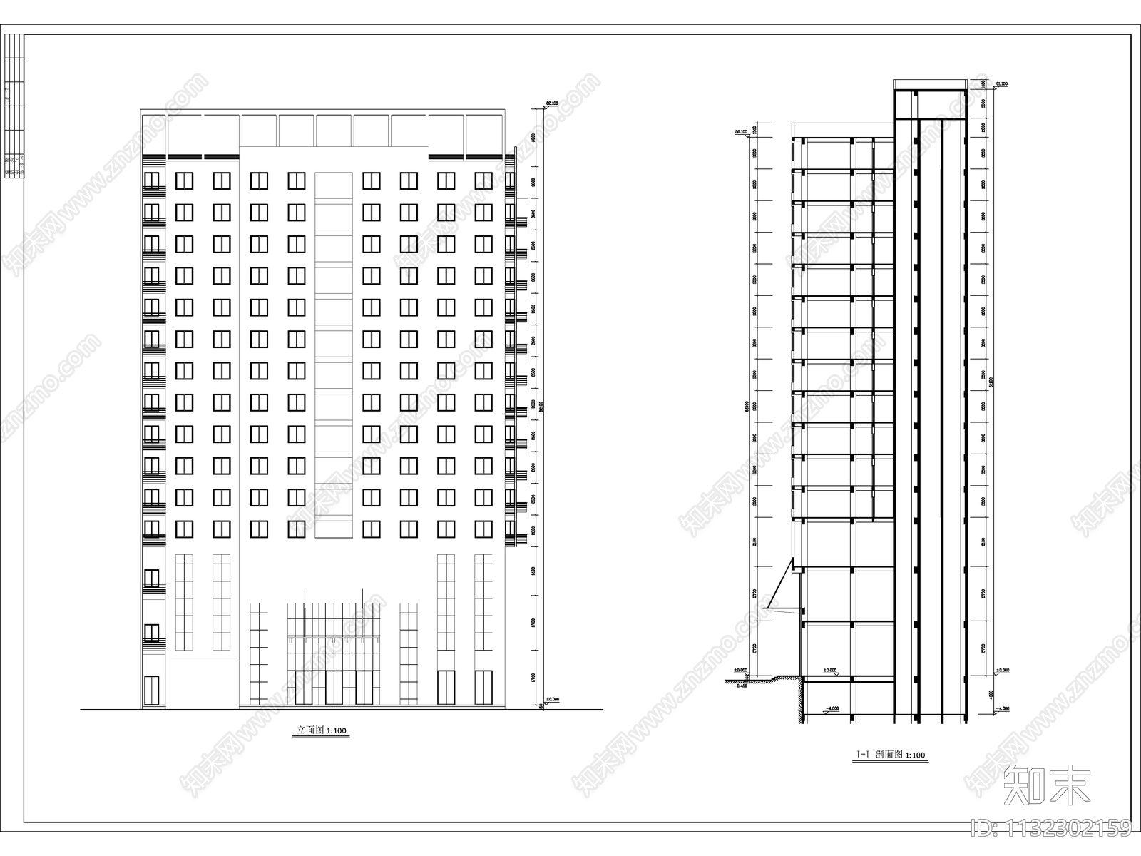 大型商场建筑cad施工图下载【ID:1132302159】